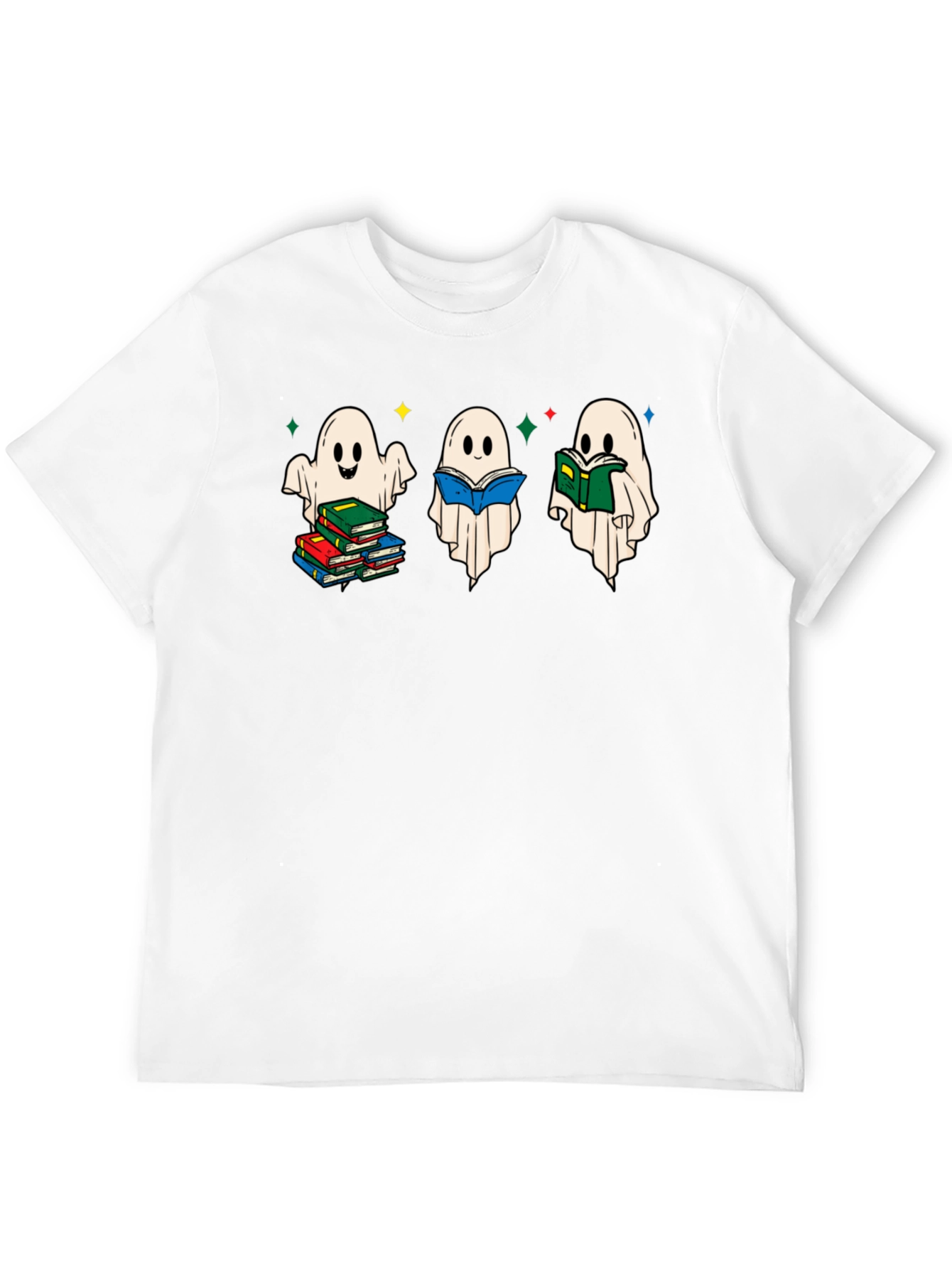 Ghost Reading Book T-Shirt
