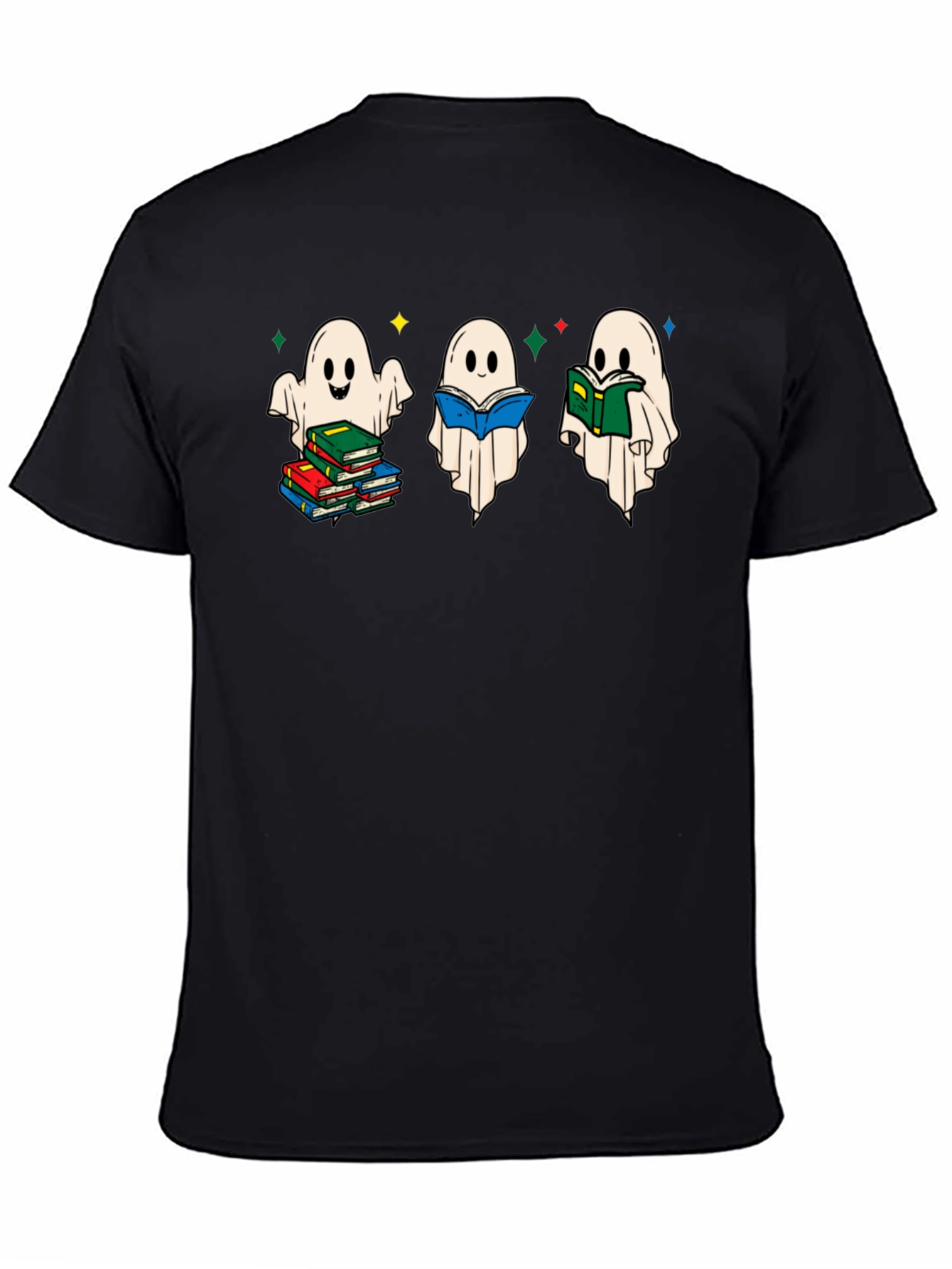Ghost Reading Book T-Shirt
