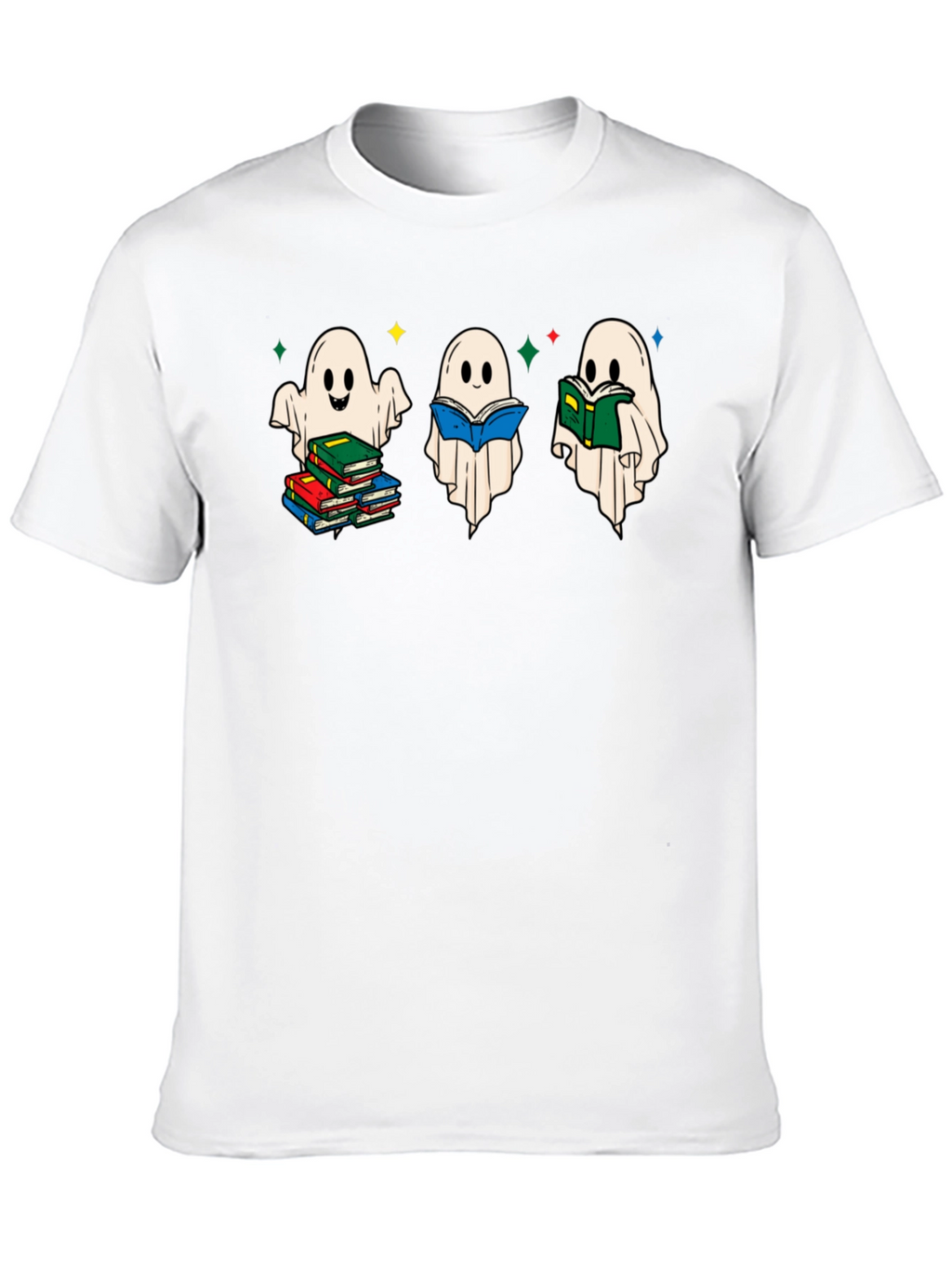 Ghost Reading Book T-Shirt