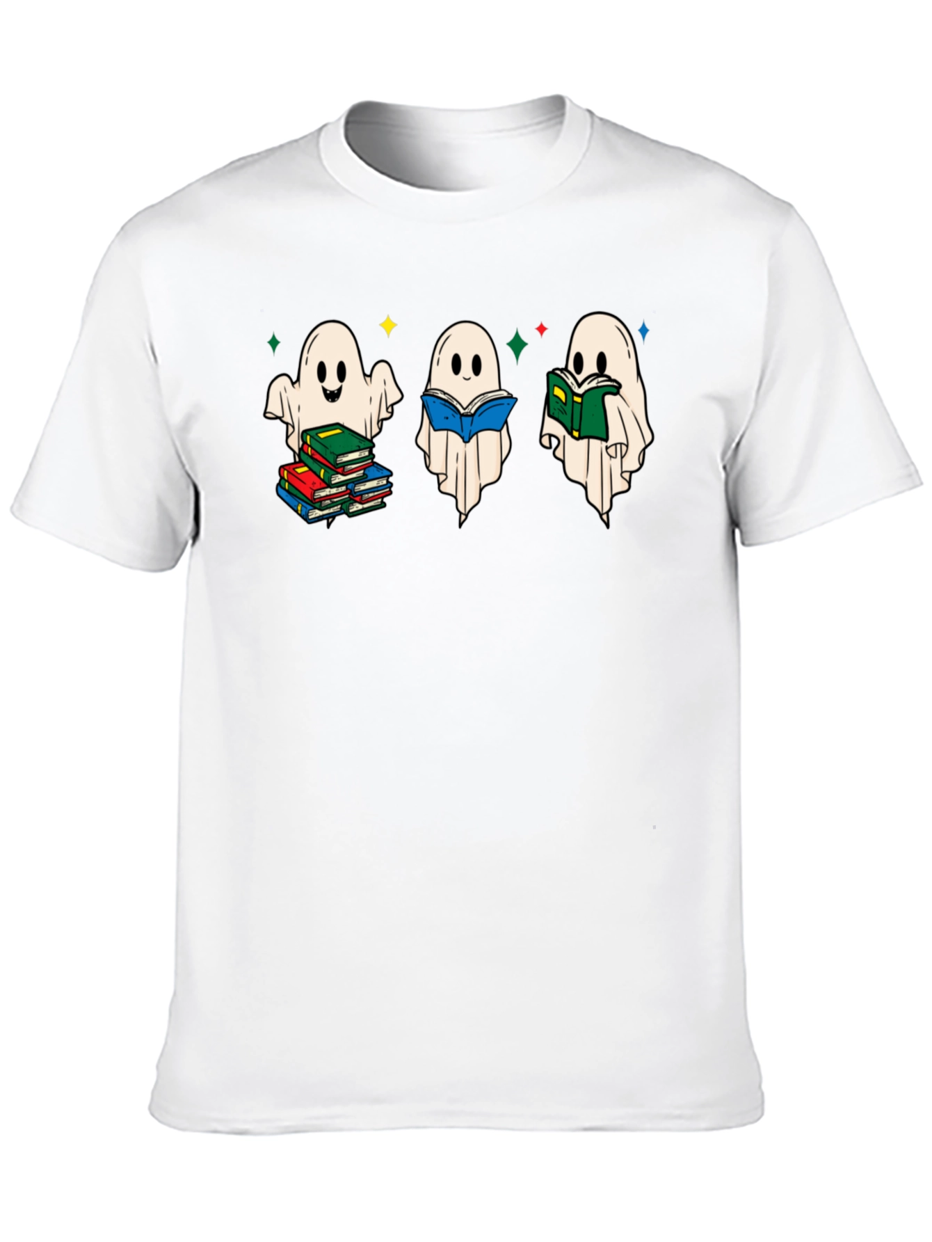 Ghost Reading Book T-Shirt