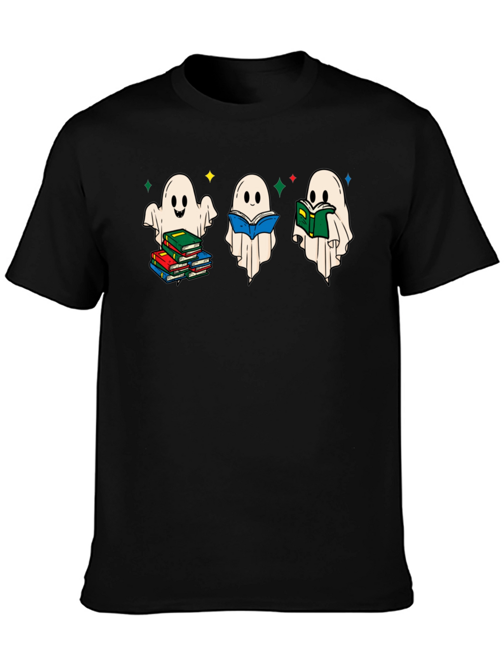Ghost Reading Book T-Shirt
