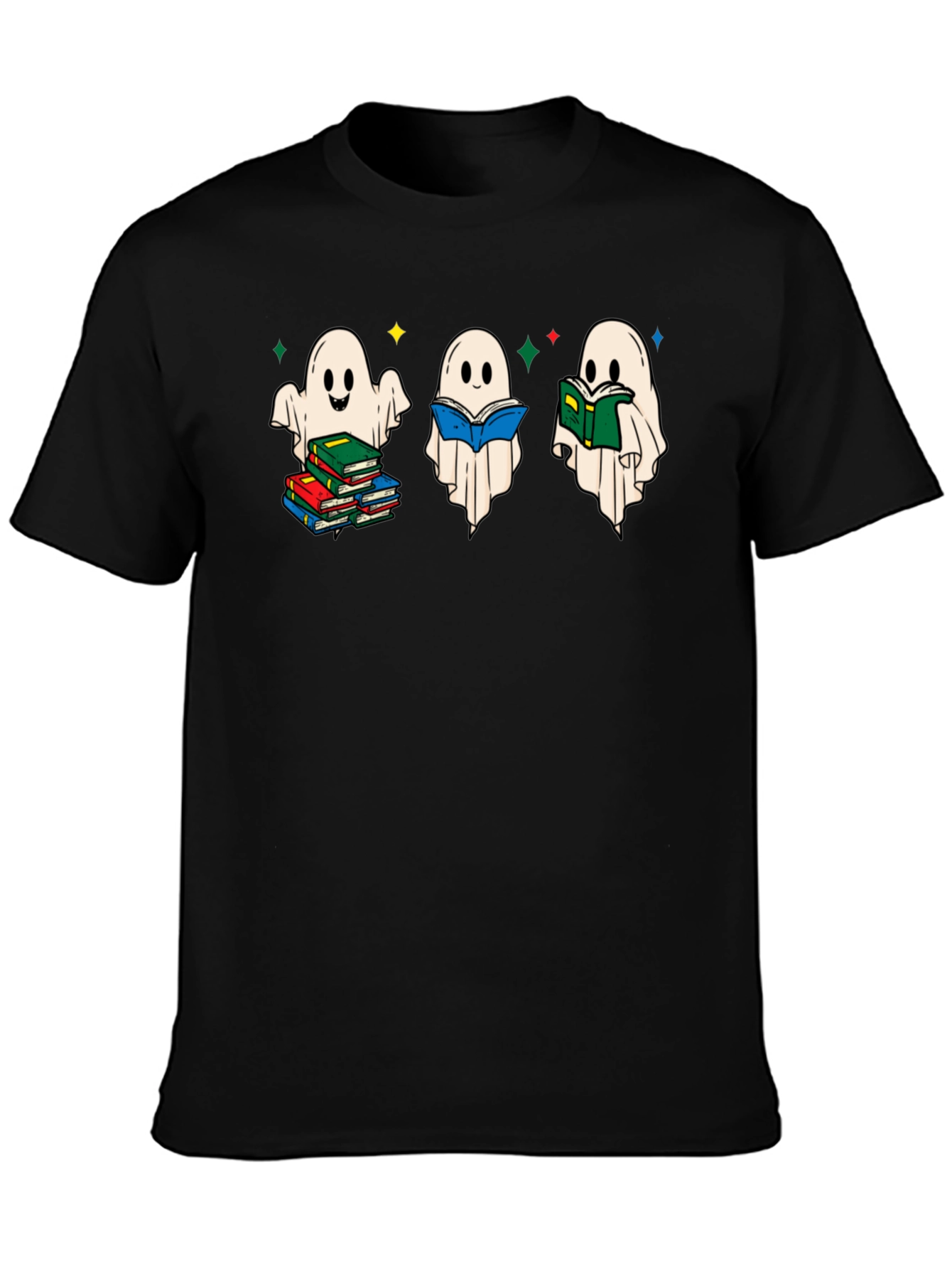 Ghost Reading Book T-Shirt