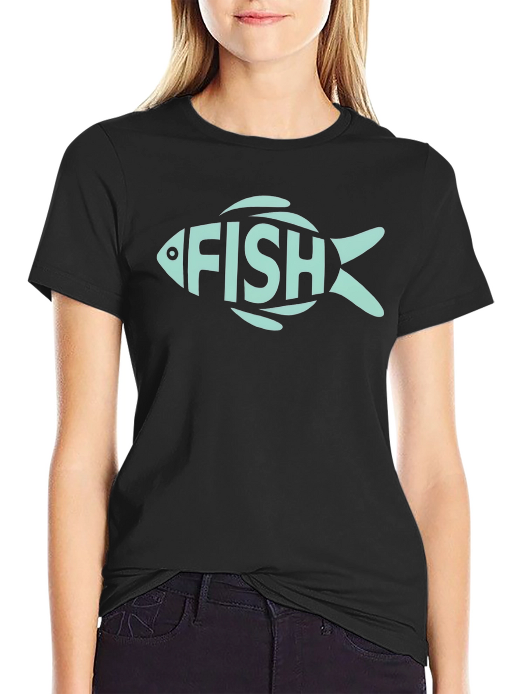 FISH Graphic Tee - Mens Black T-Shirt