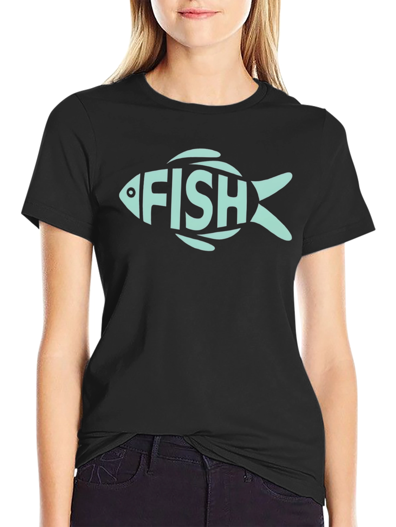 FISH Graphic Tee - Mens Black T-Shirt