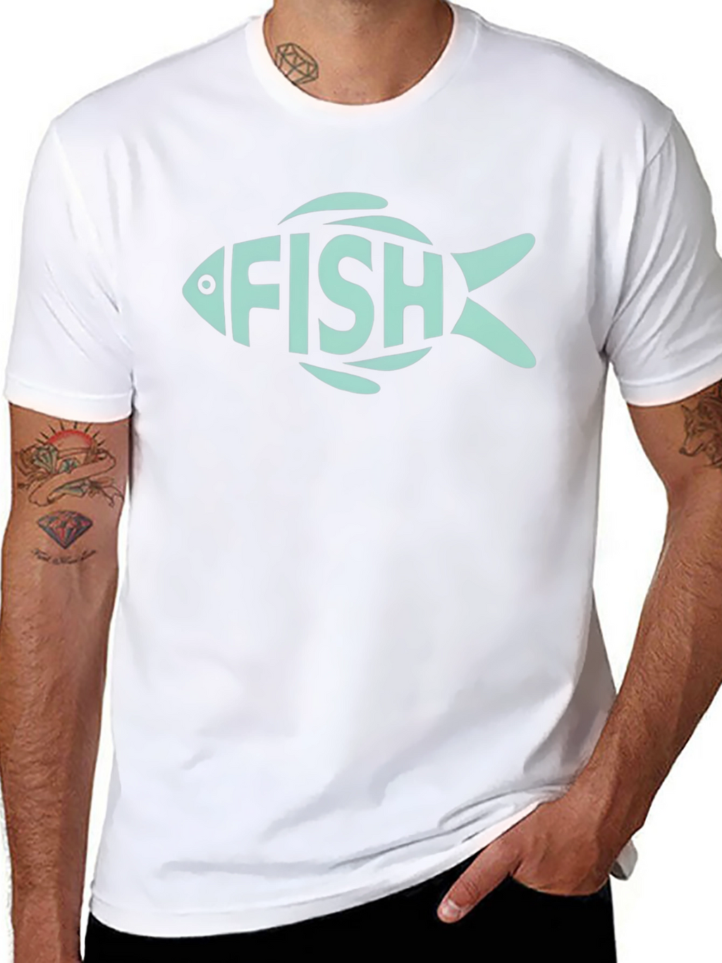 FISH Graphic Tee - Mens Black T-Shirt