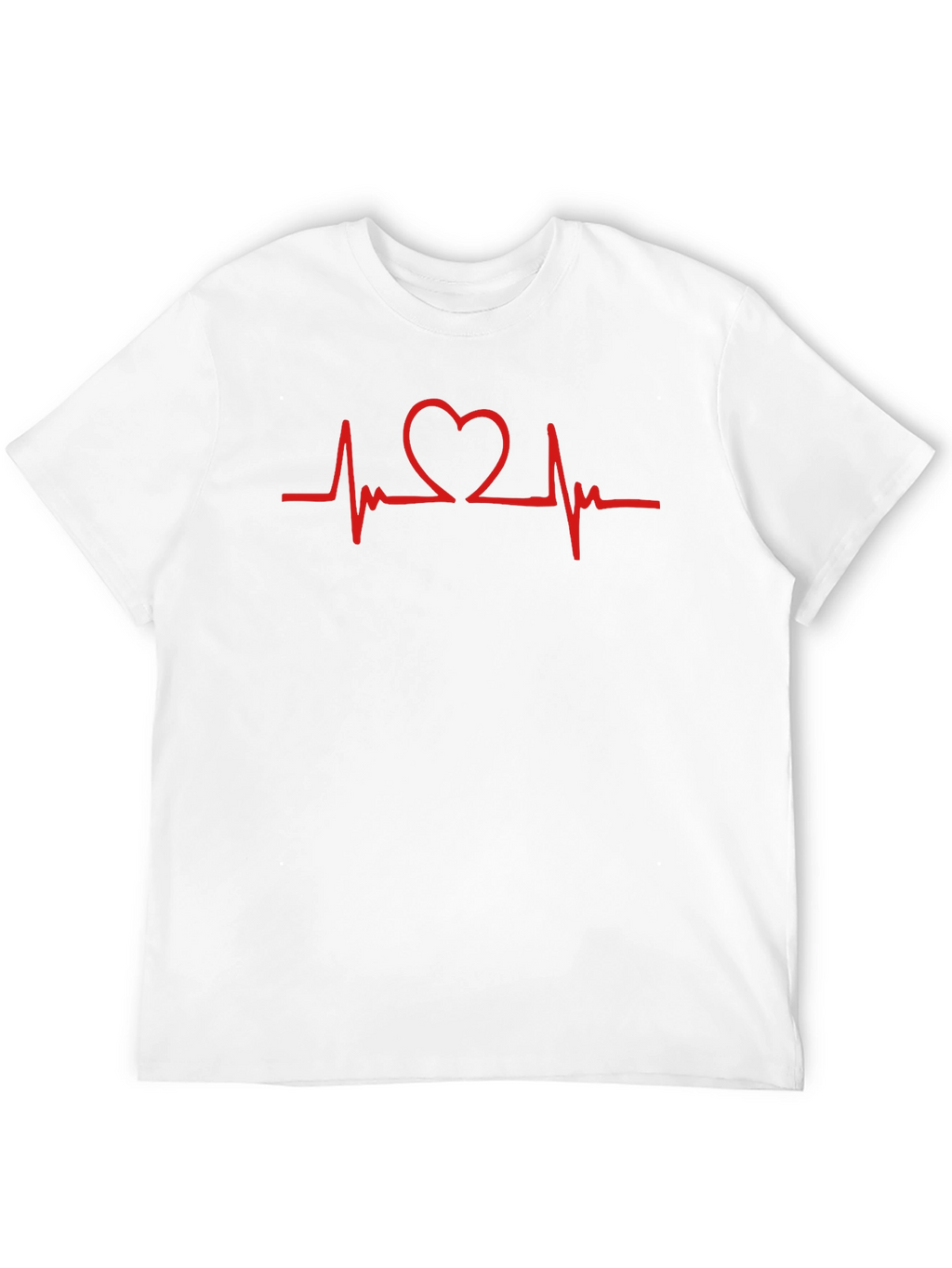 Heartbeat Heart Graphic T-Shirt - Black