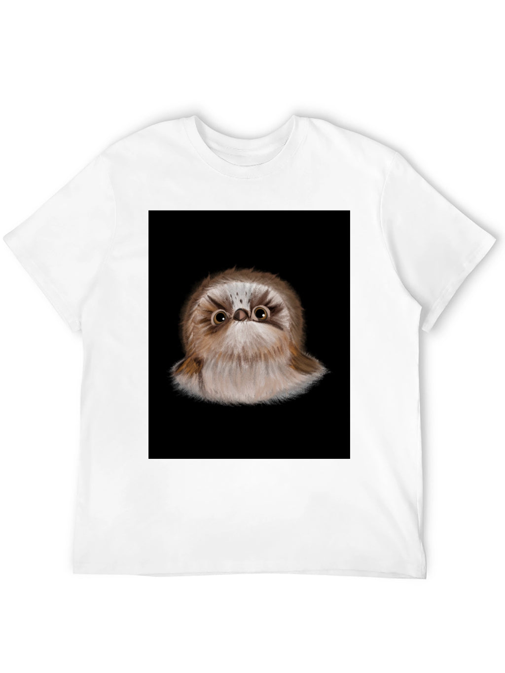 Cute Bird Graphic Black T-Shirt