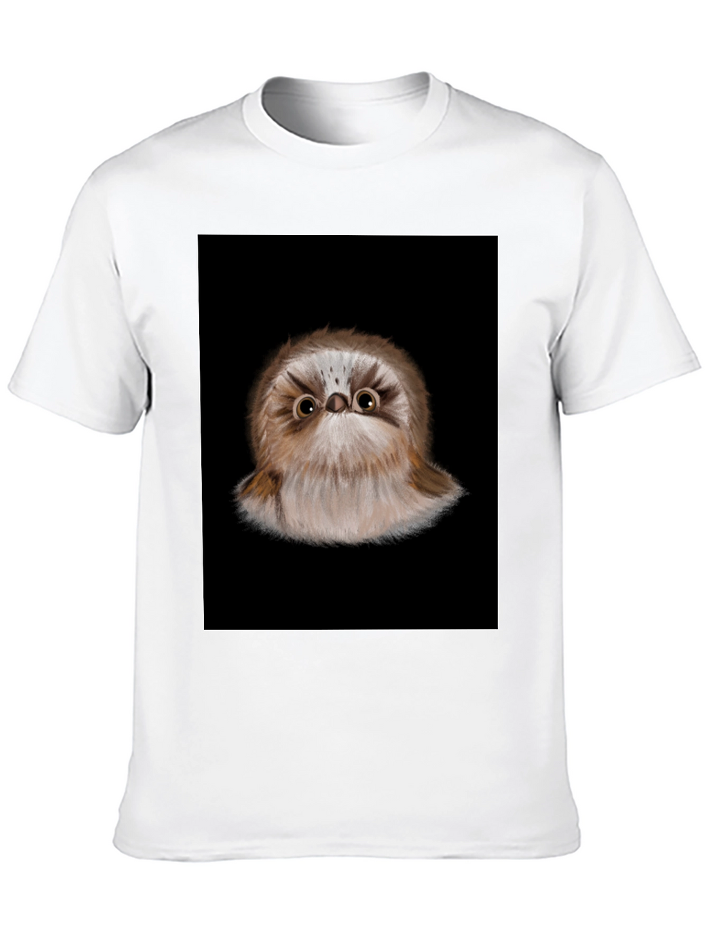 Cute Bird Graphic Black T-Shirt