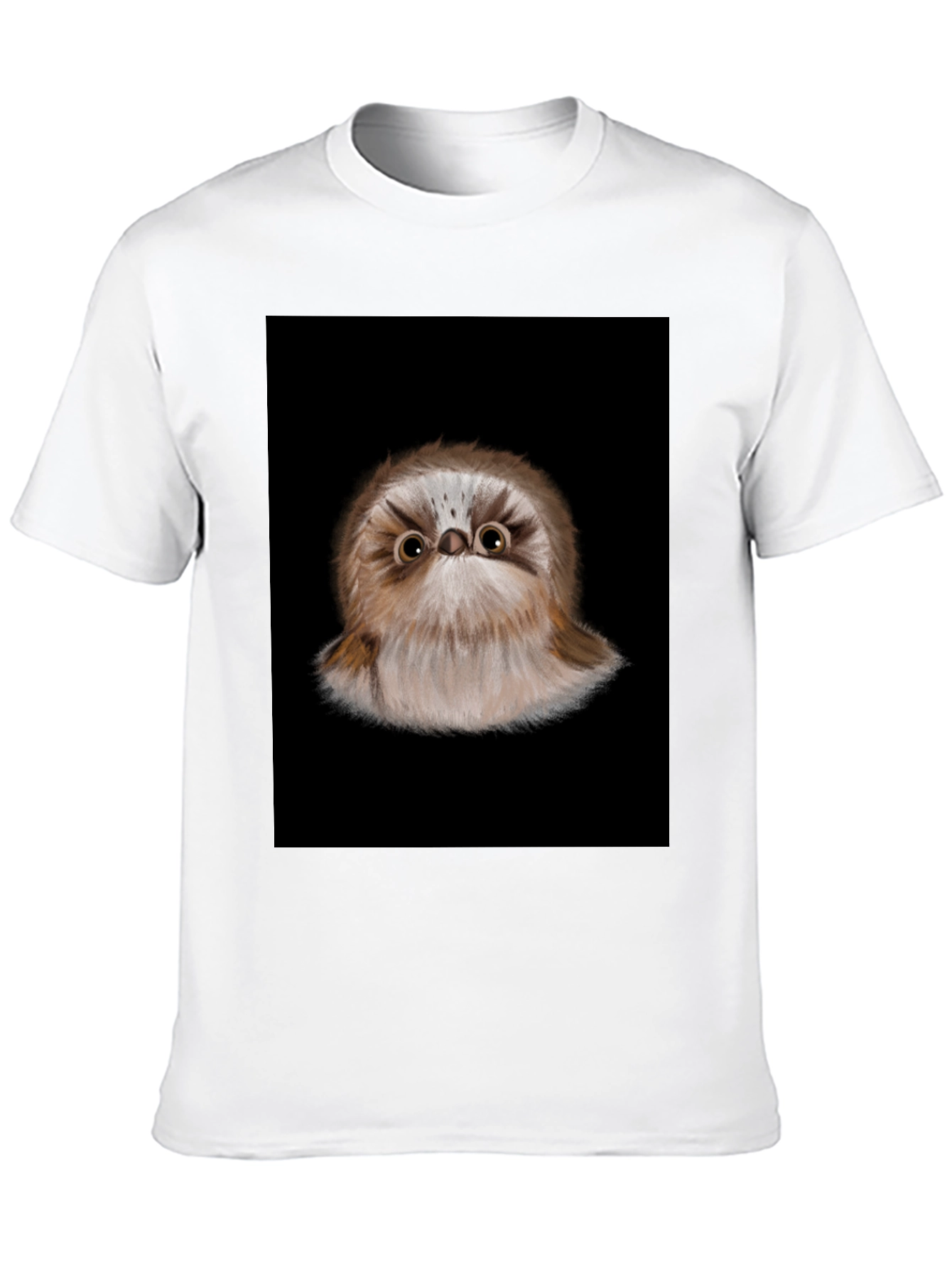 Cute Bird Graphic Black T-Shirt