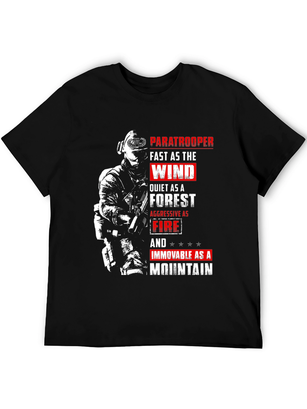 Paratrooper Fast as the Wind Graphic T-Shirt
