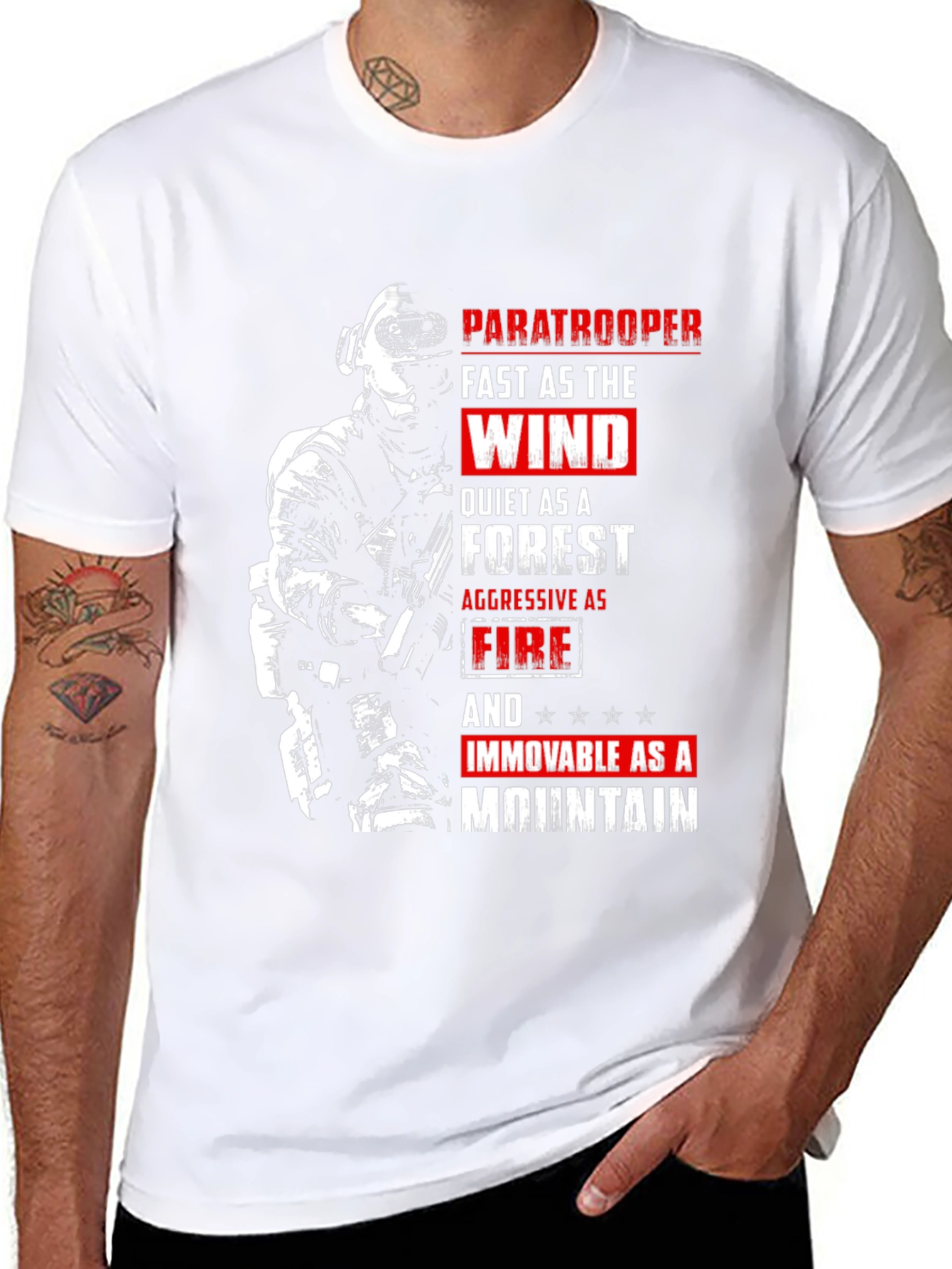 Paratrooper Fast as the Wind Graphic T-Shirt