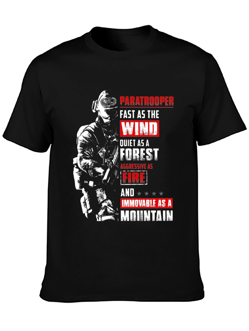 Paratrooper Fast as the Wind Graphic T-Shirt