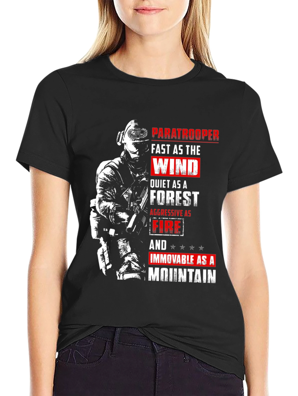 Paratrooper Fast as the Wind Graphic T-Shirt