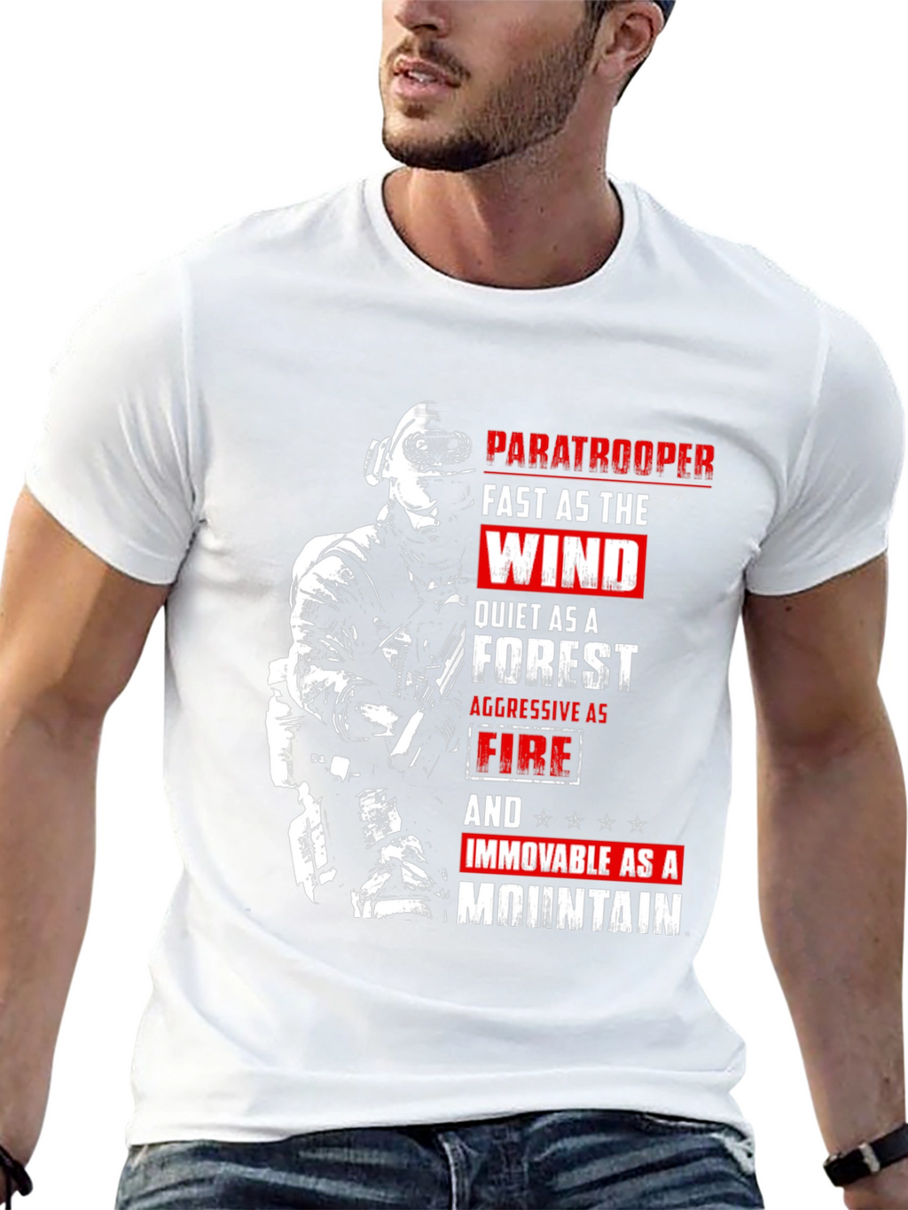 Paratrooper Fast as the Wind Graphic T-Shirt