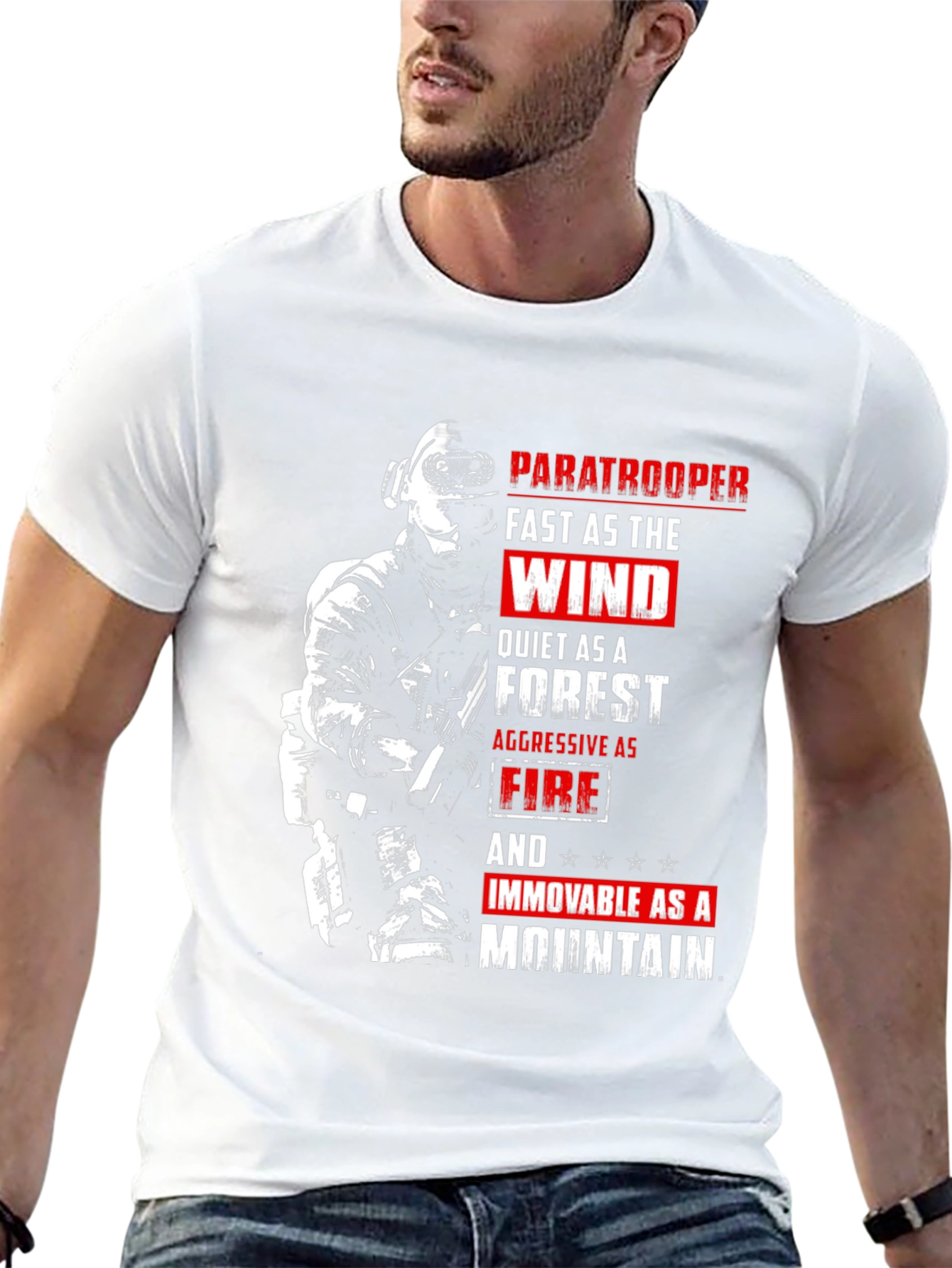 Paratrooper Fast as the Wind Graphic T-Shirt