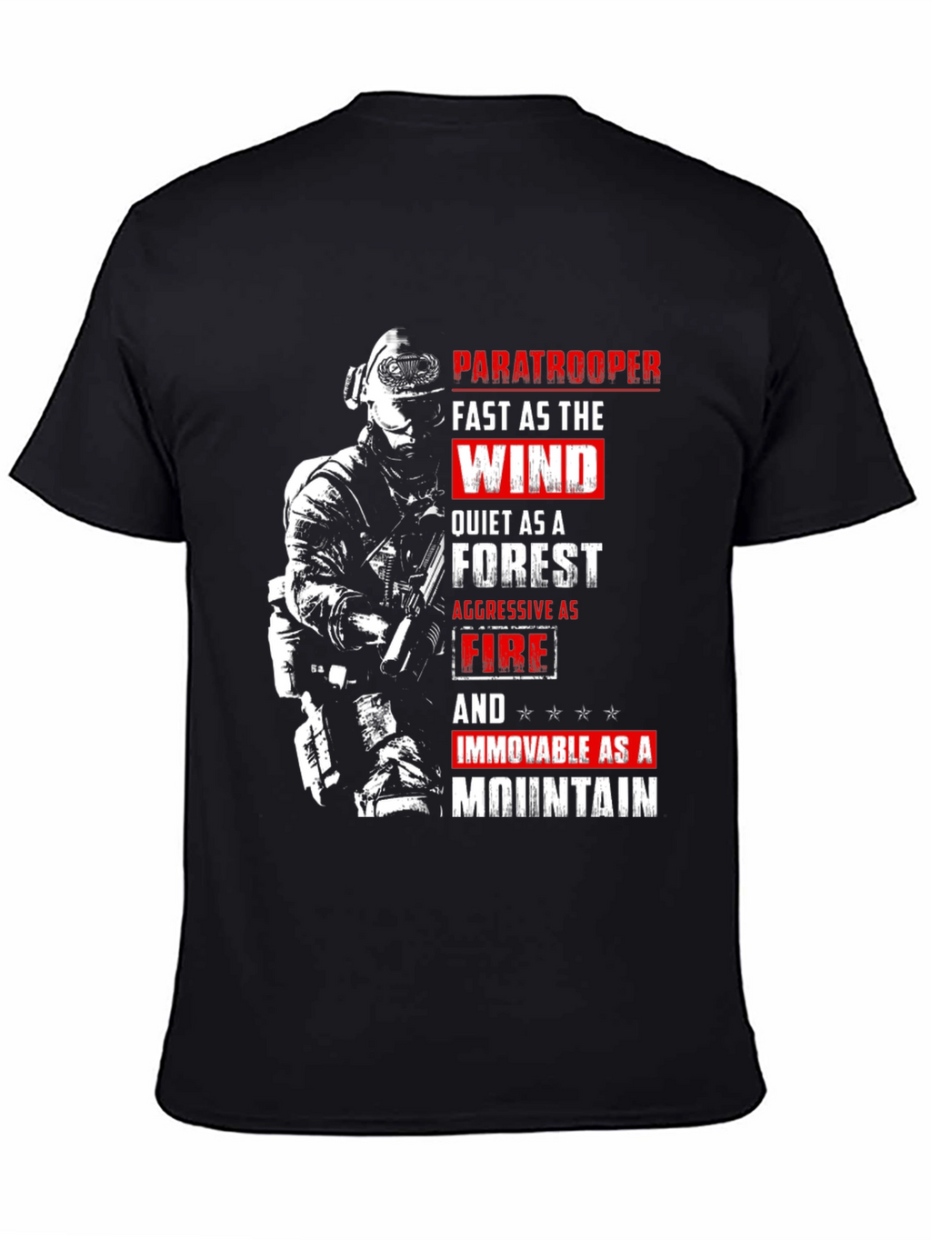 Paratrooper Fast as the Wind Graphic T-Shirt