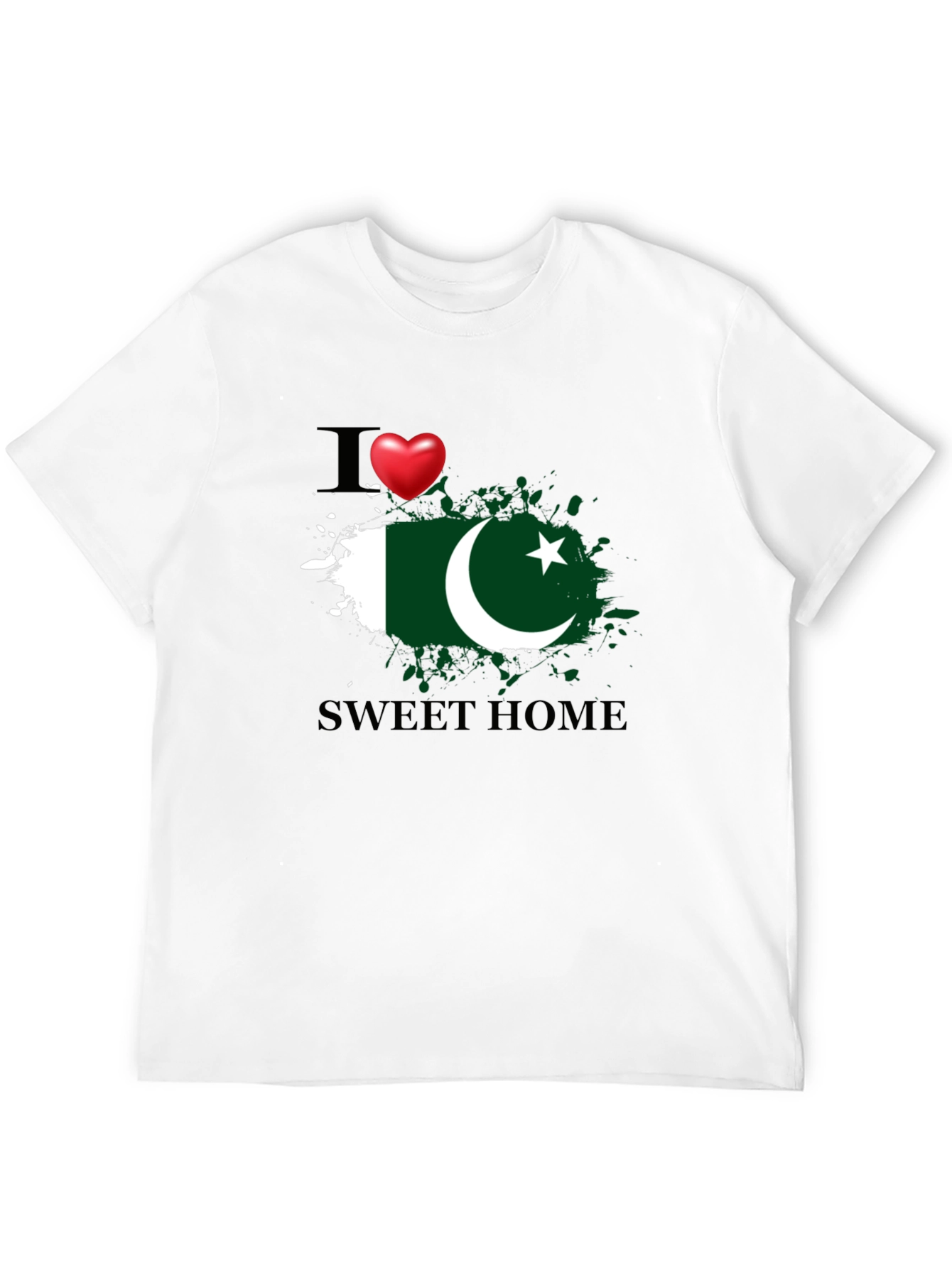 I Love Pakistan Sweet Home Graphic T-Shirt