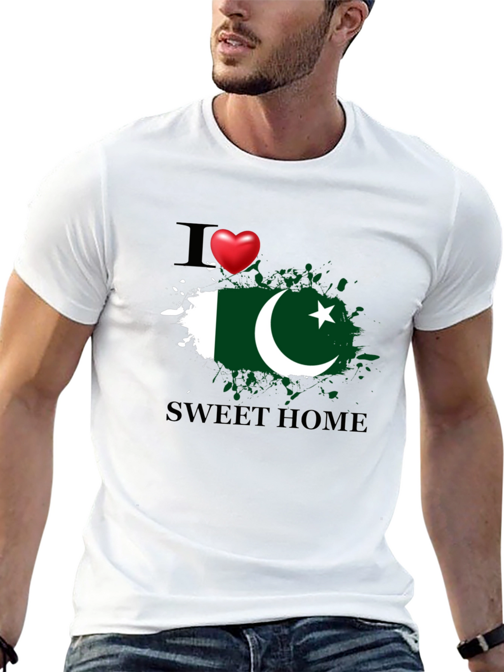 I Love Pakistan Sweet Home Graphic T-Shirt