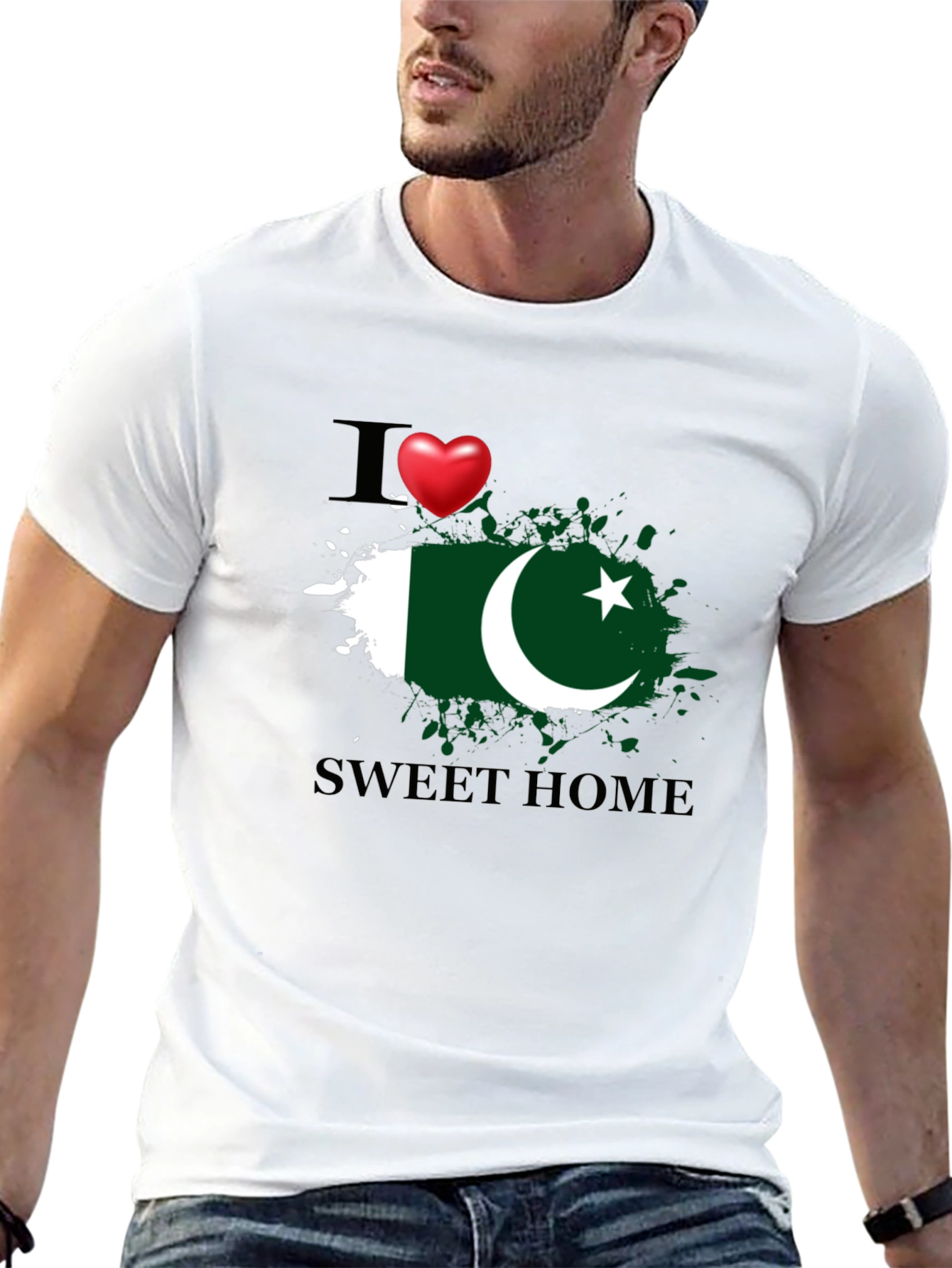 I Love Pakistan Sweet Home Graphic T-Shirt