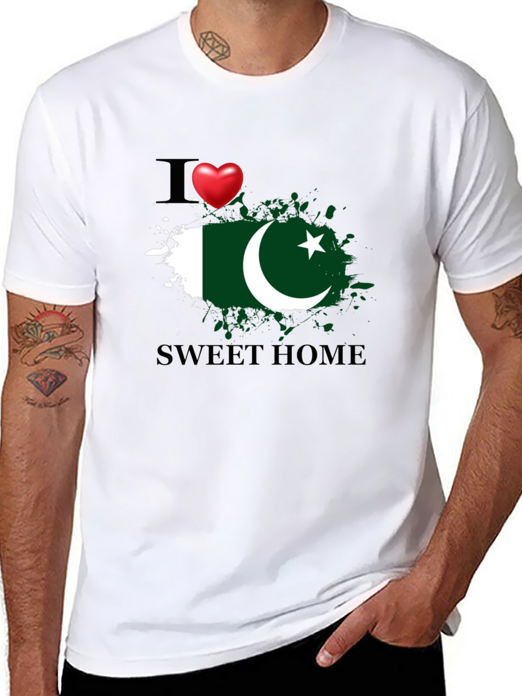 I Love Pakistan Sweet Home Graphic T-Shirt
