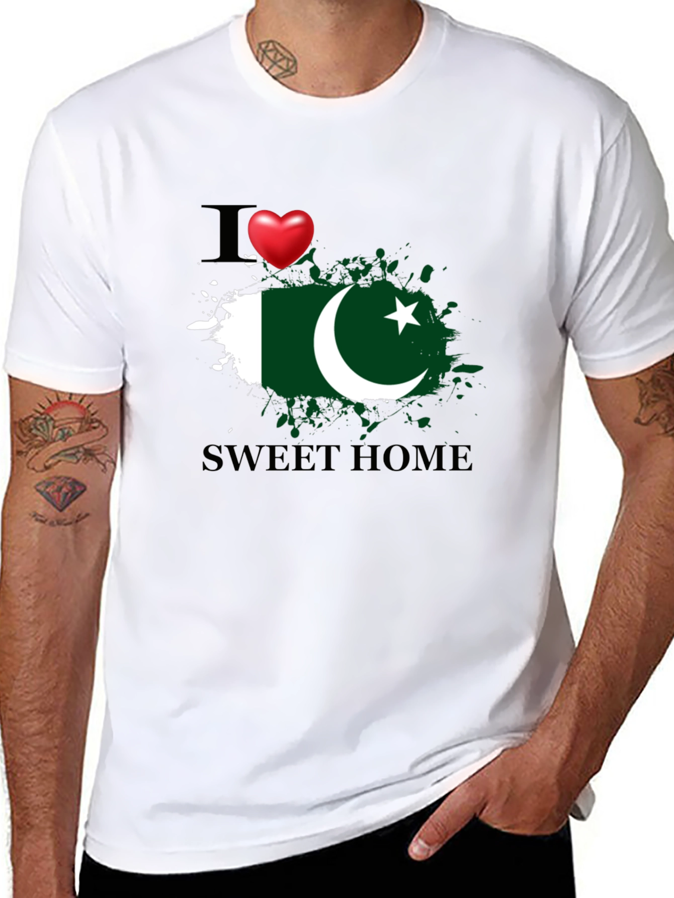 I Love Pakistan Sweet Home Graphic T-Shirt