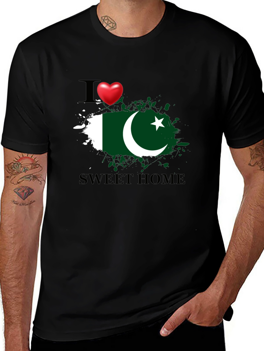 I Love Pakistan Sweet Home Graphic T-Shirt
