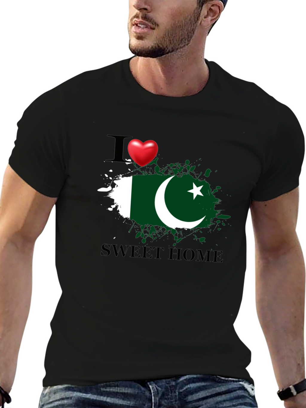 I Love Pakistan Sweet Home Graphic T-Shirt