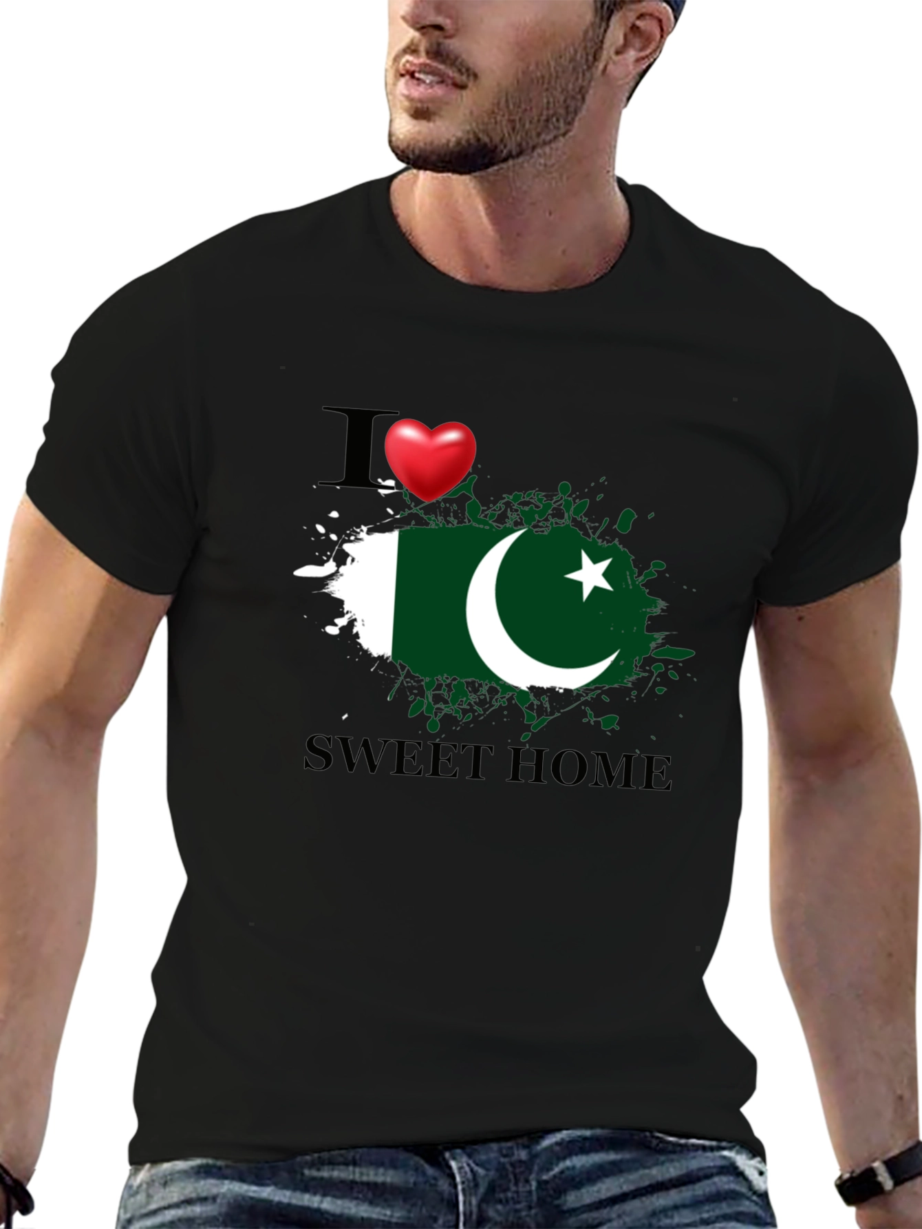 I Love Pakistan Sweet Home Graphic T-Shirt