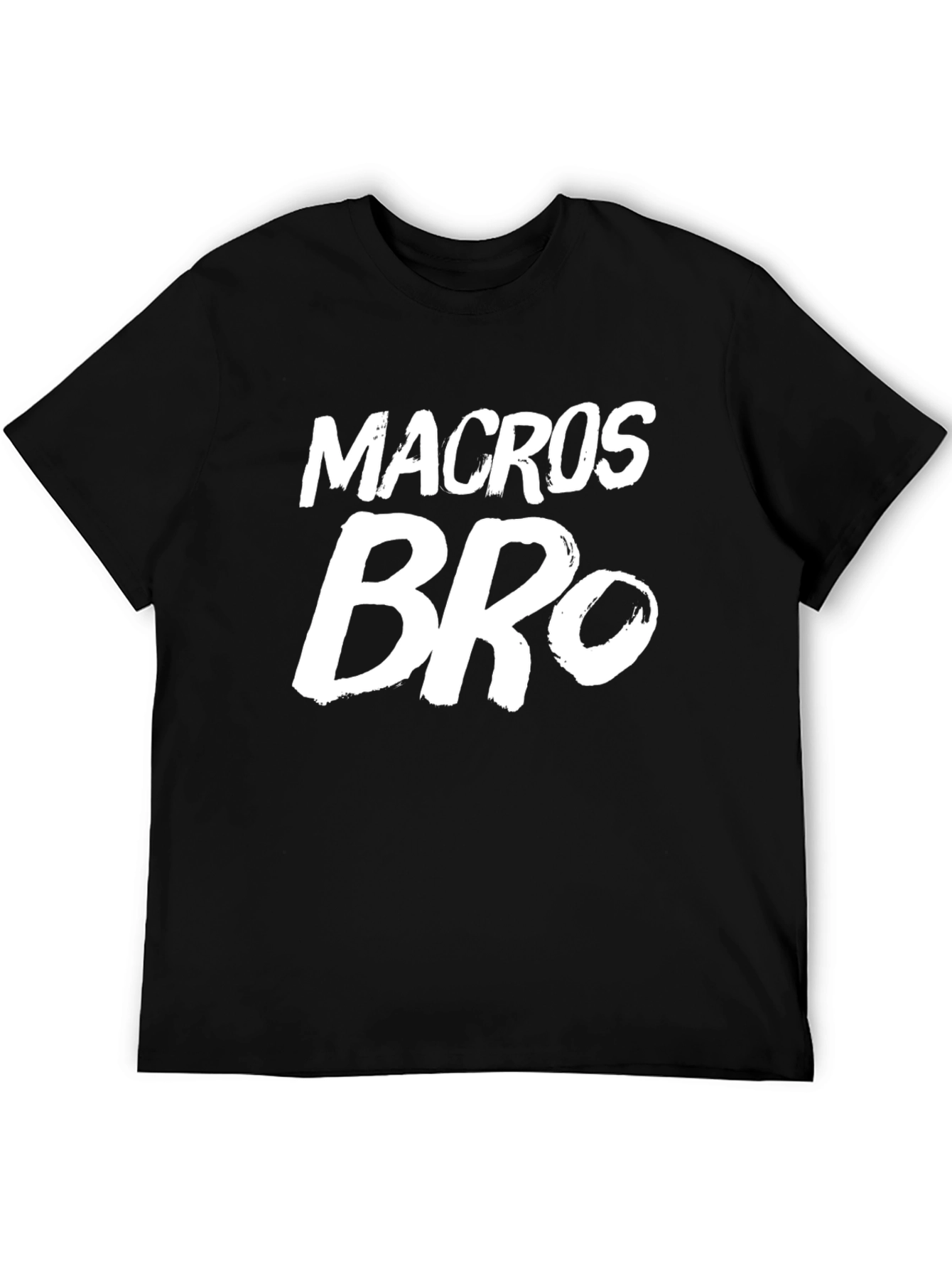 Macros Bro Black Graphic T-Shirt