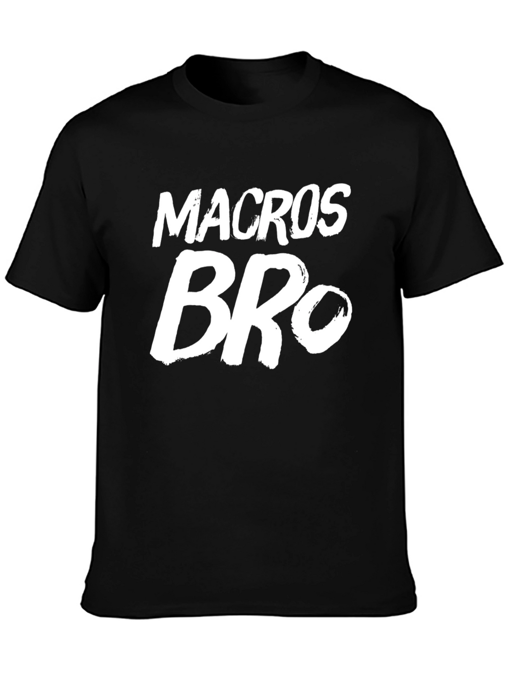 Macros Bro Black Graphic T-Shirt