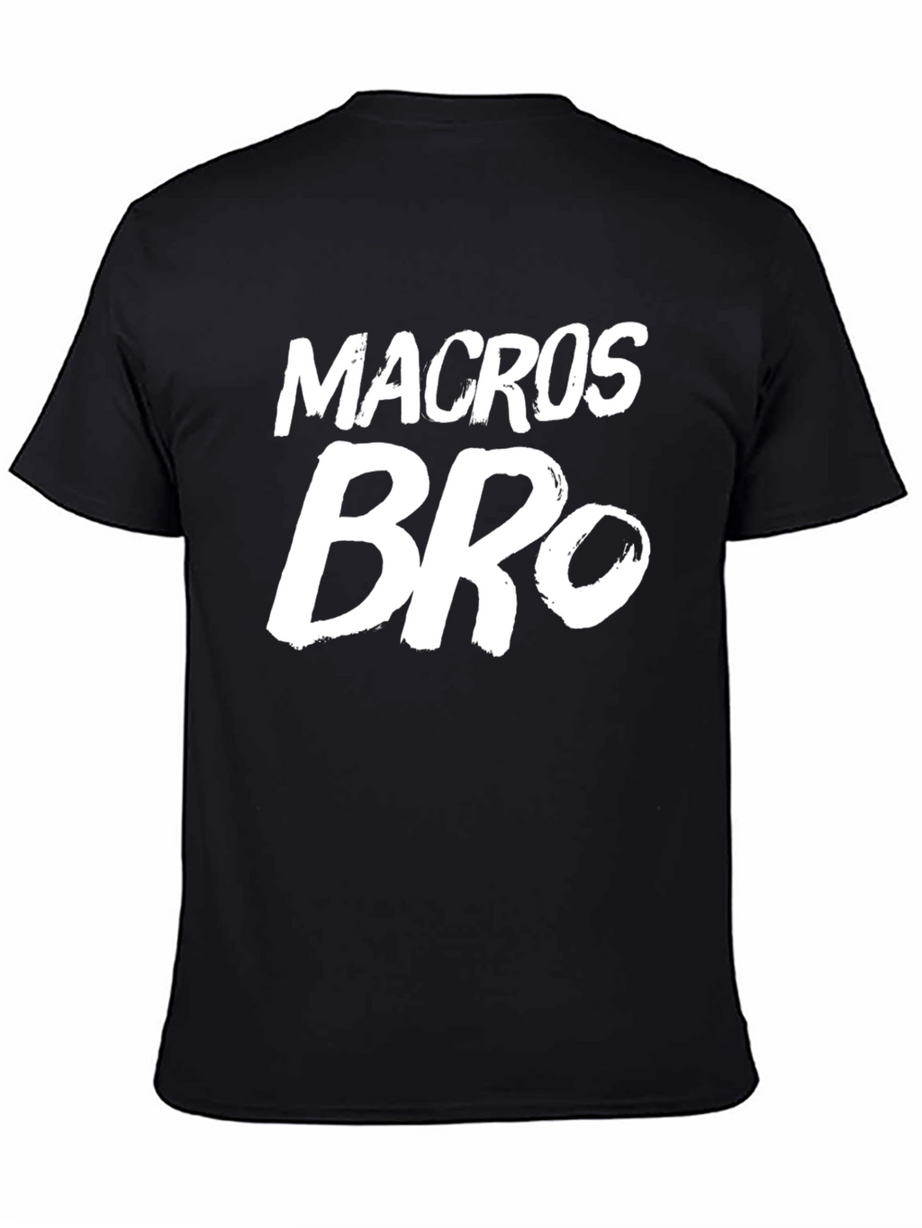 Macros Bro Black Graphic T-Shirt