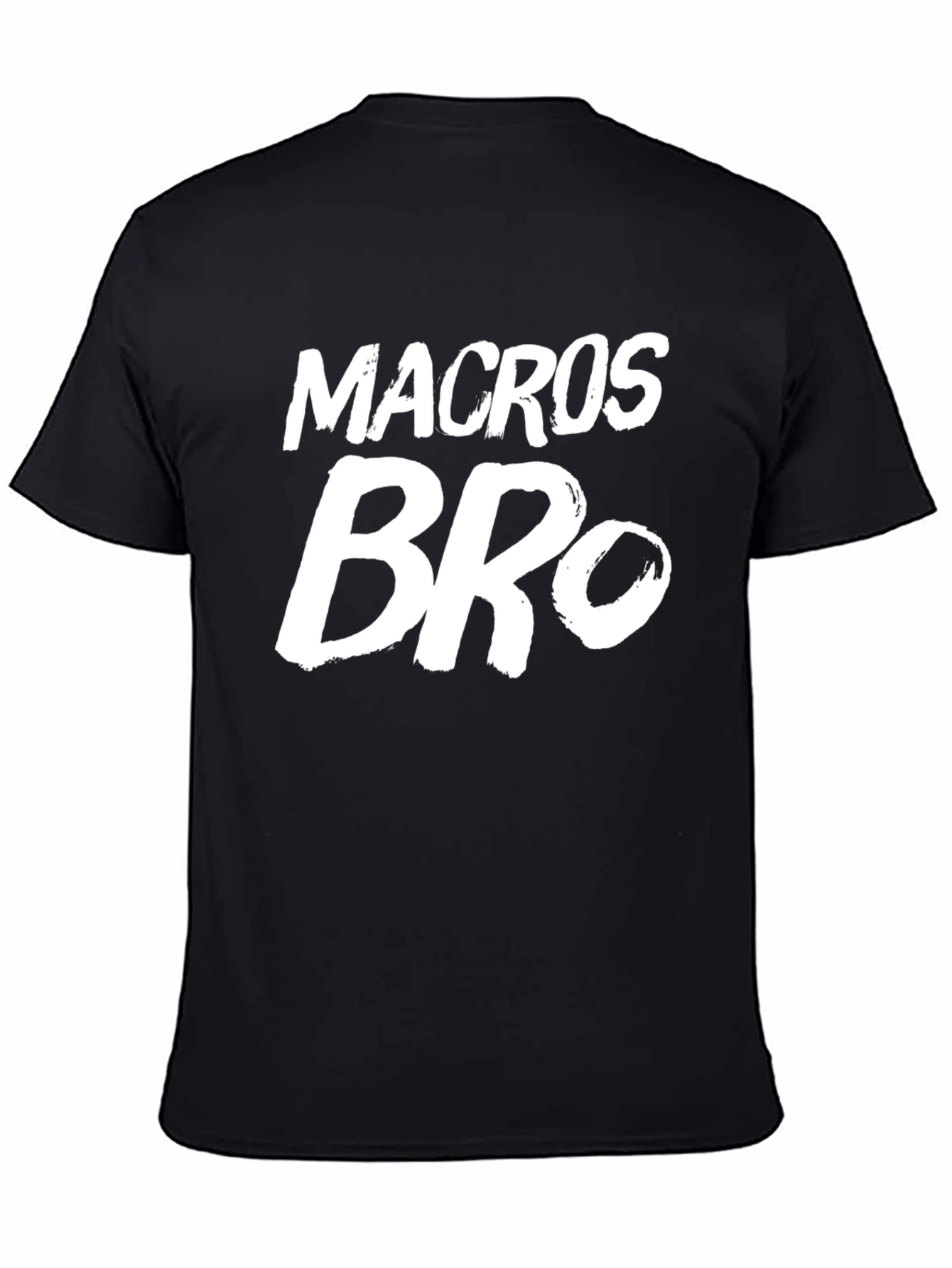 Macros Bro Black Graphic T-Shirt