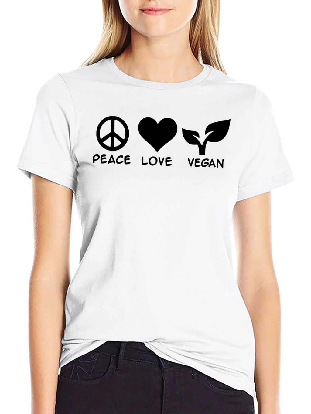 Peace Love Vegan Graphic T-Shirt