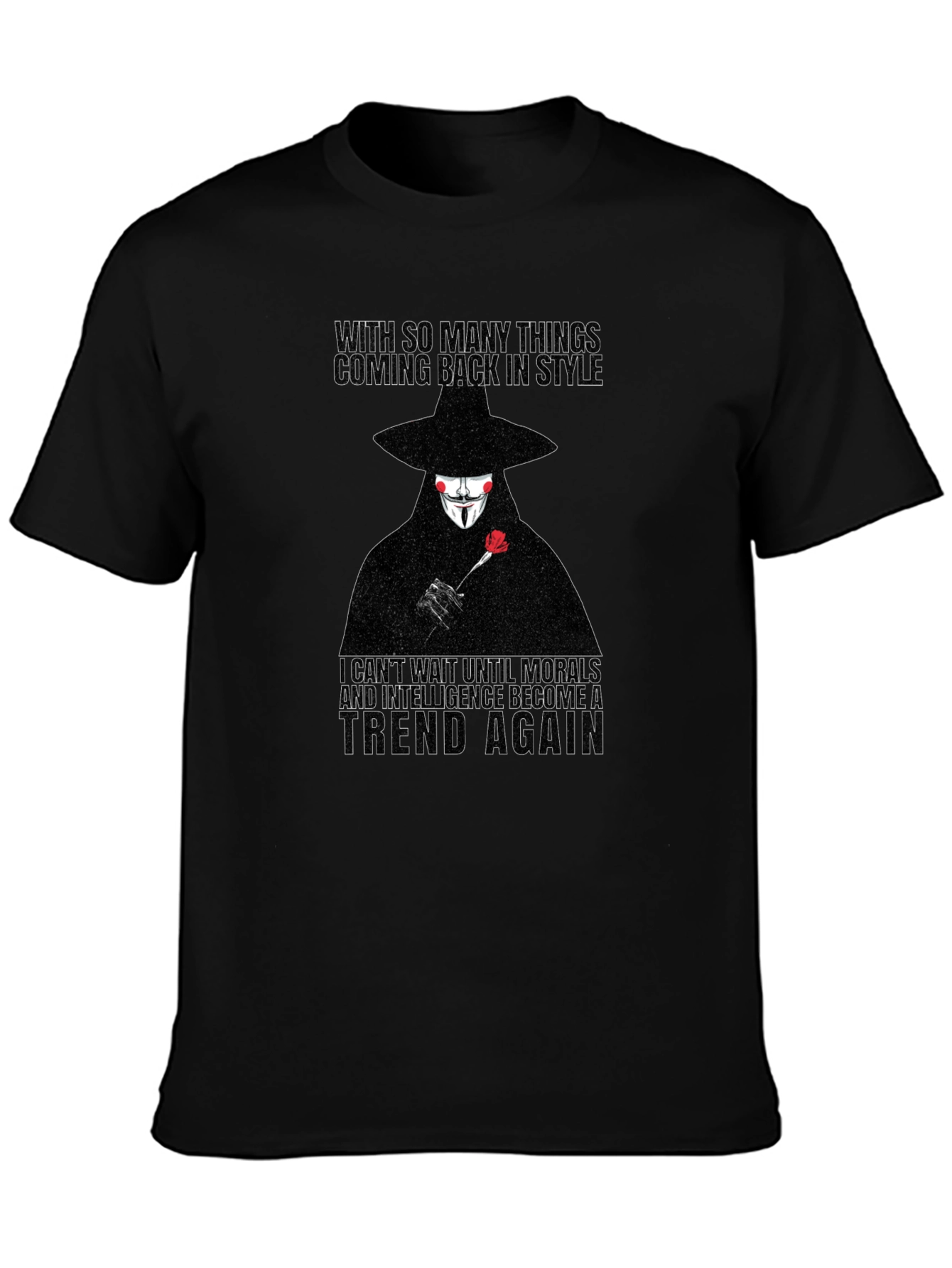 Morals & Intelligence T-Shirt - V for Vendetta Style