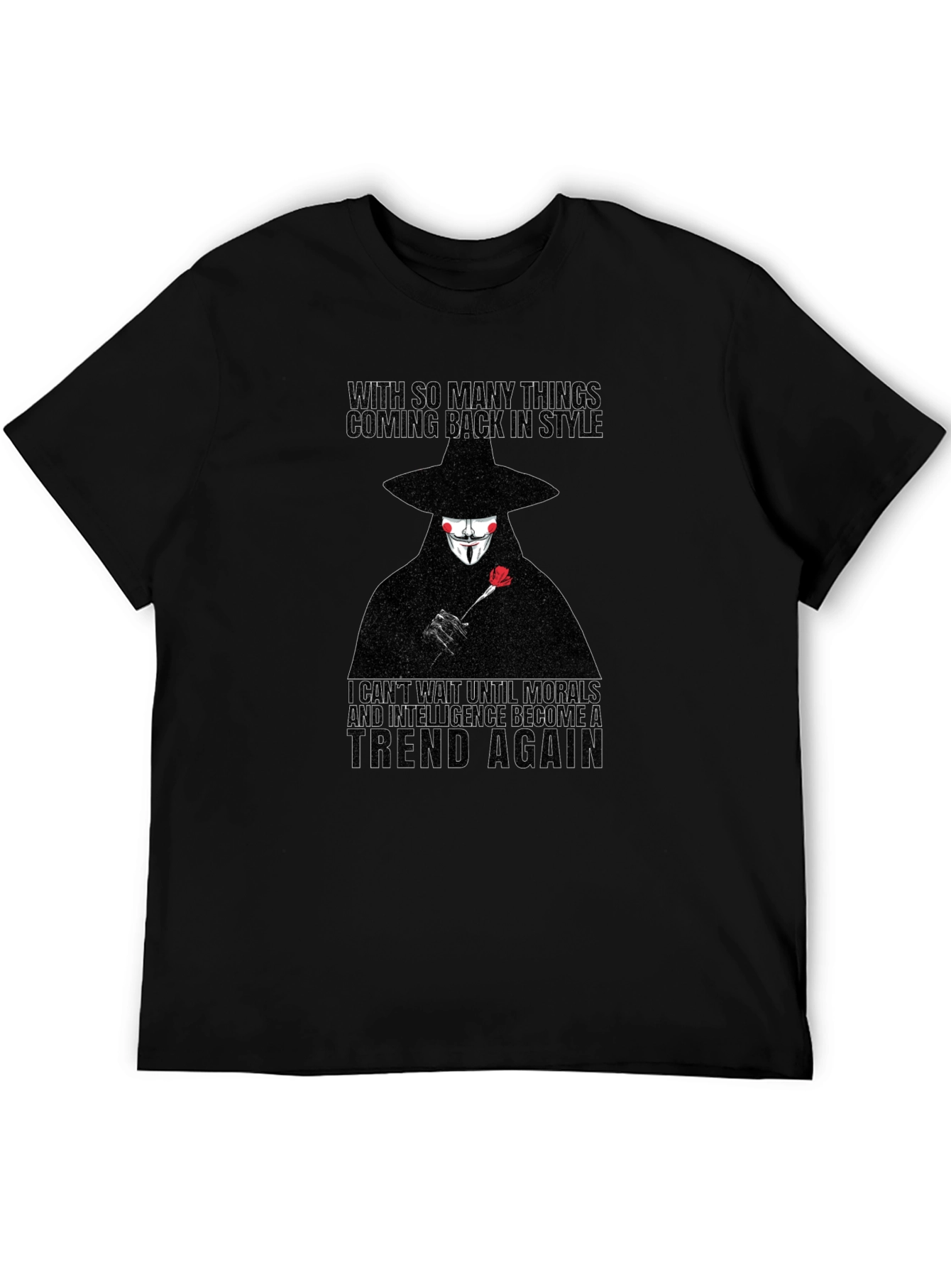 Morals & Intelligence T-Shirt - V for Vendetta Style