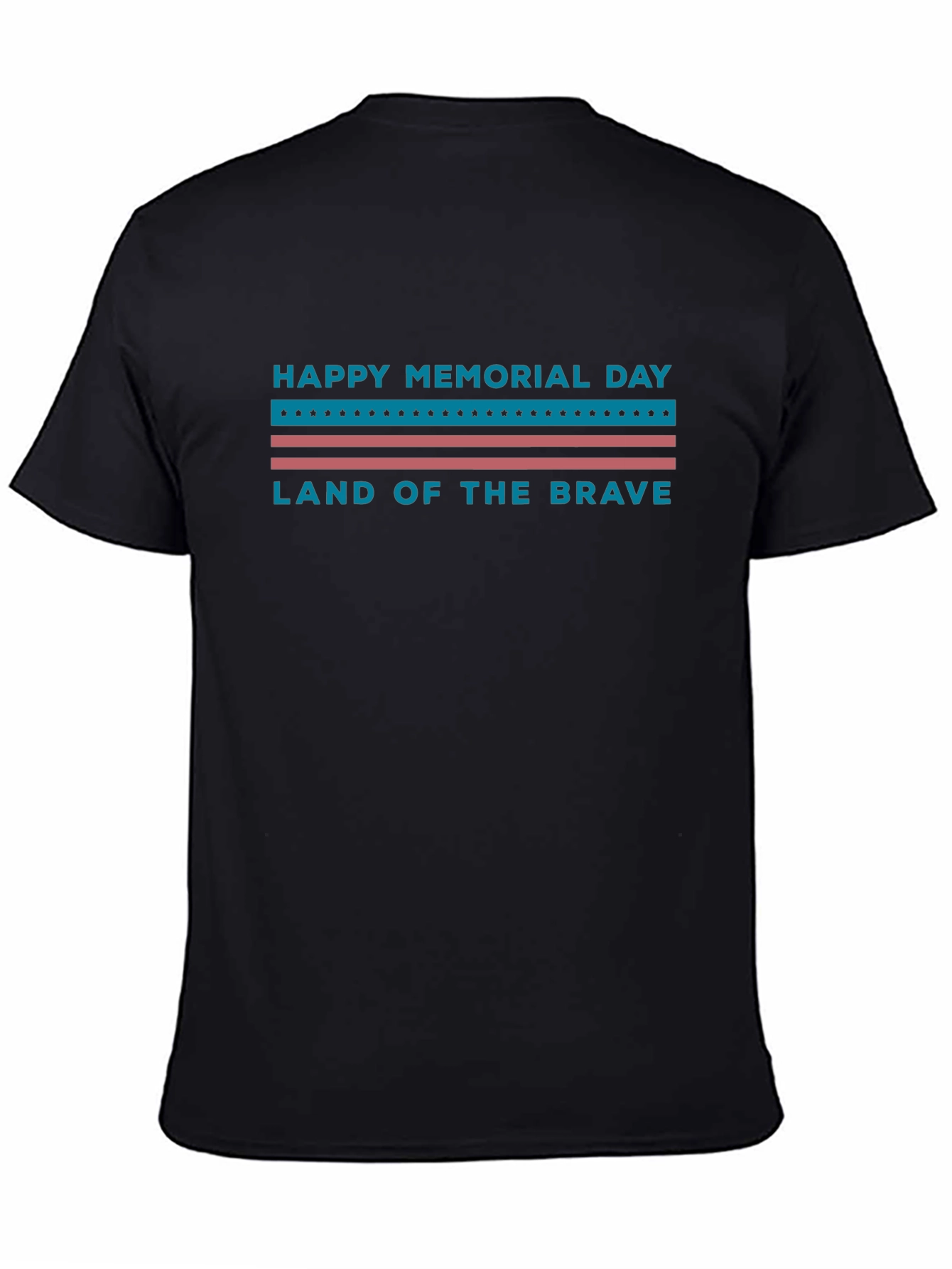 Memorial Day Black Tee - Land of the Brave Graphic Print