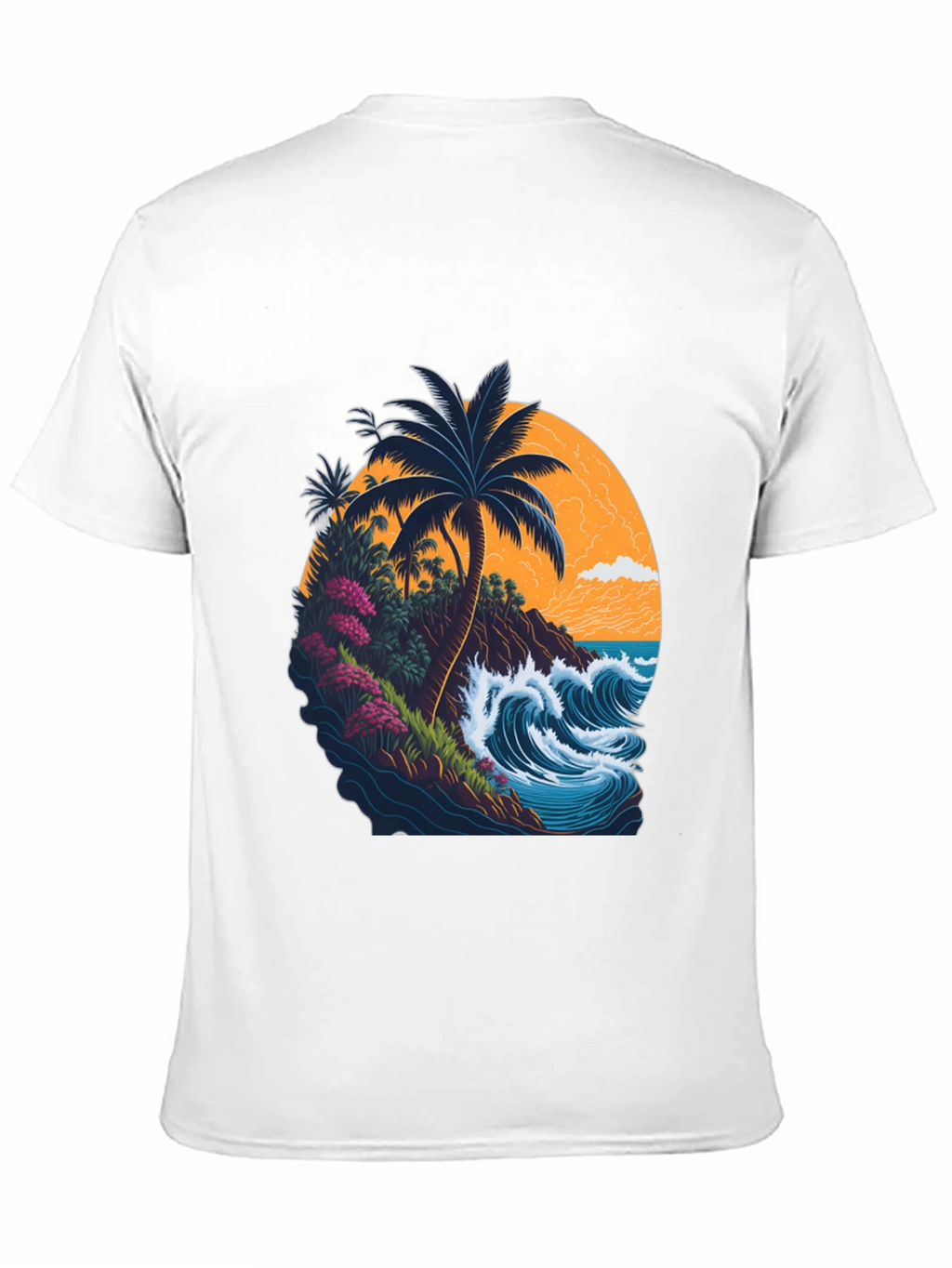 Island Wave Mens Black Graphic Tee