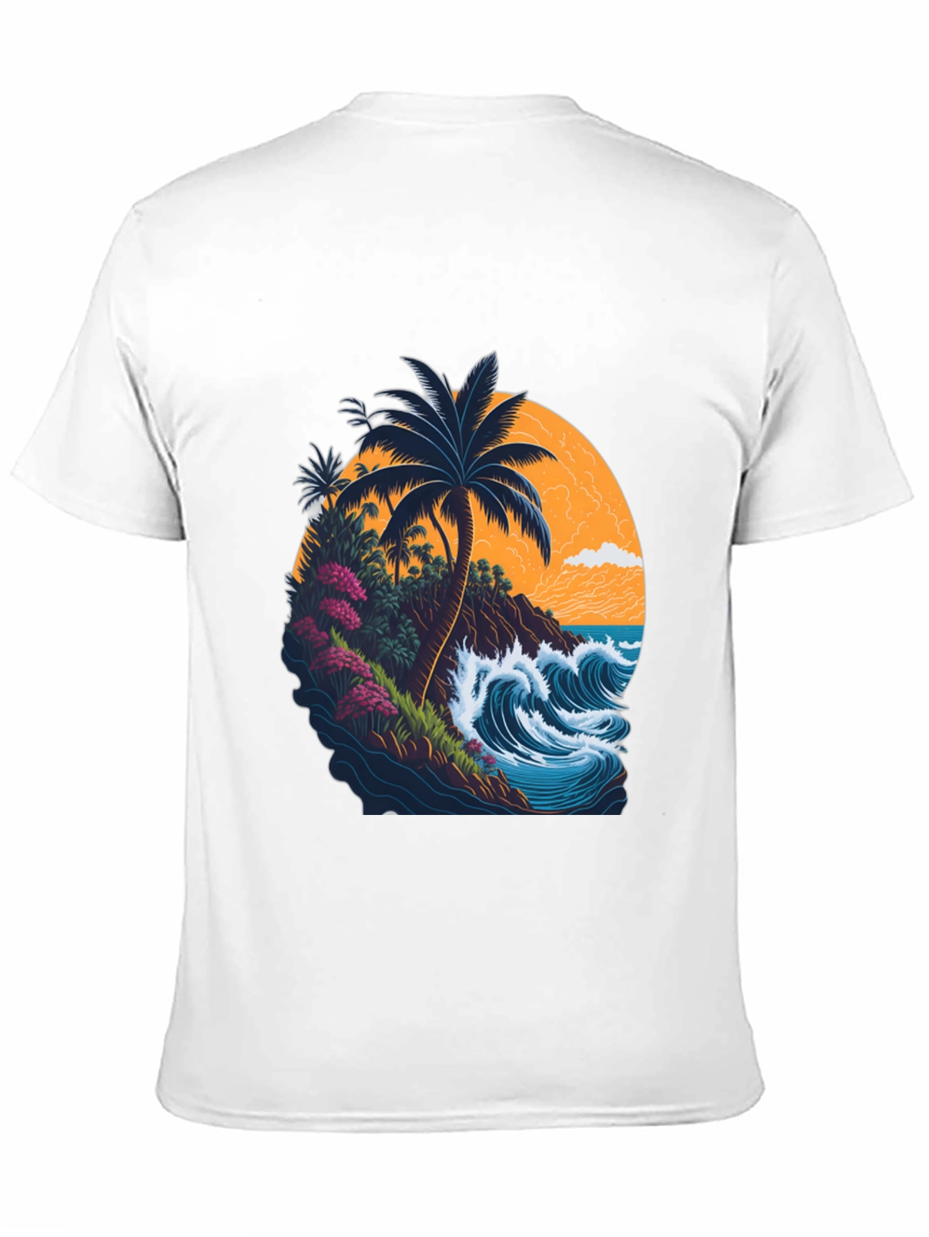 Island Wave Mens Black Graphic Tee