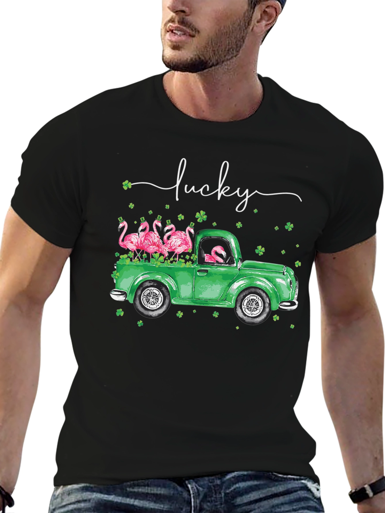 Lucky Flamingo Truck Graphic Tee
