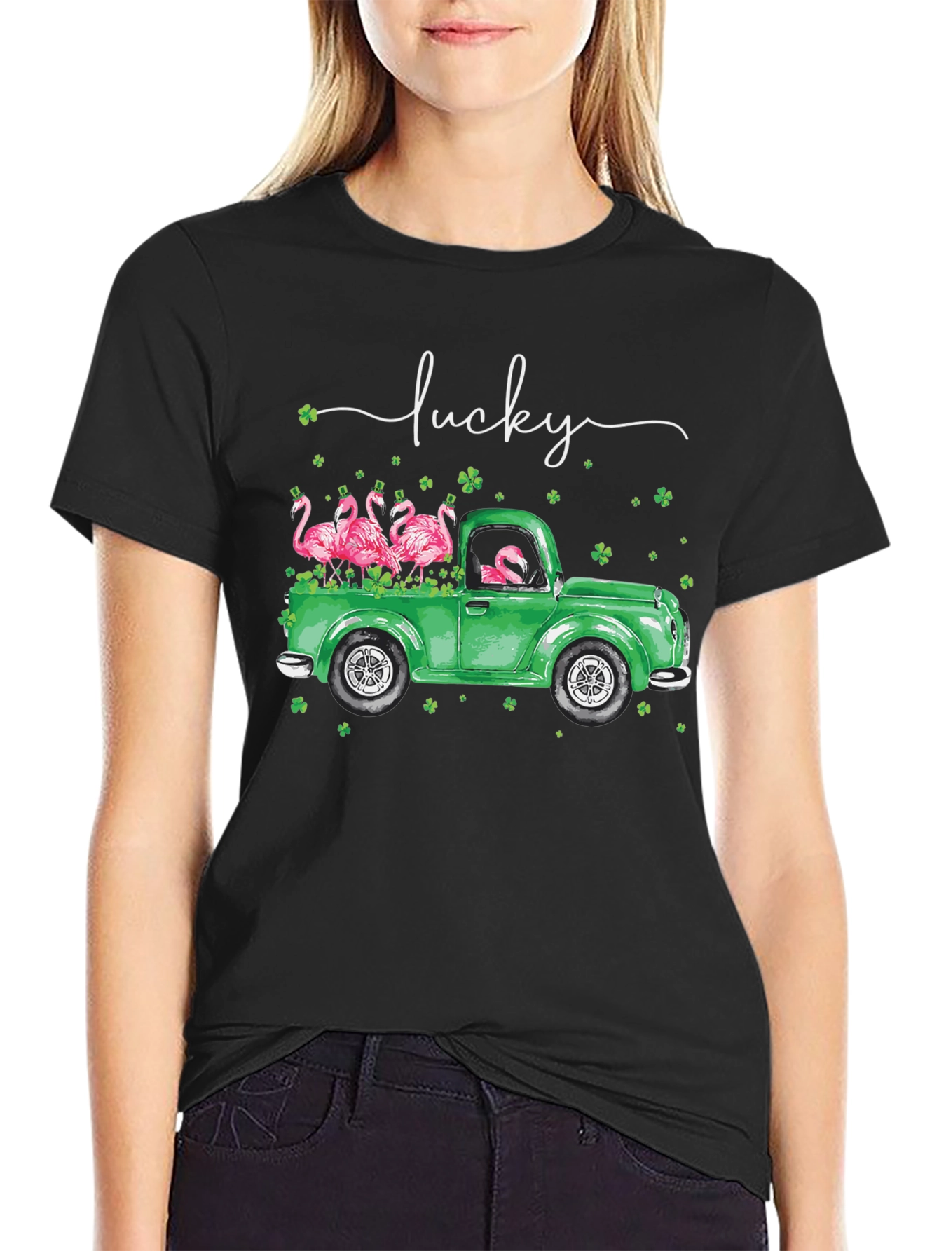 Lucky Flamingo Truck Graphic Tee