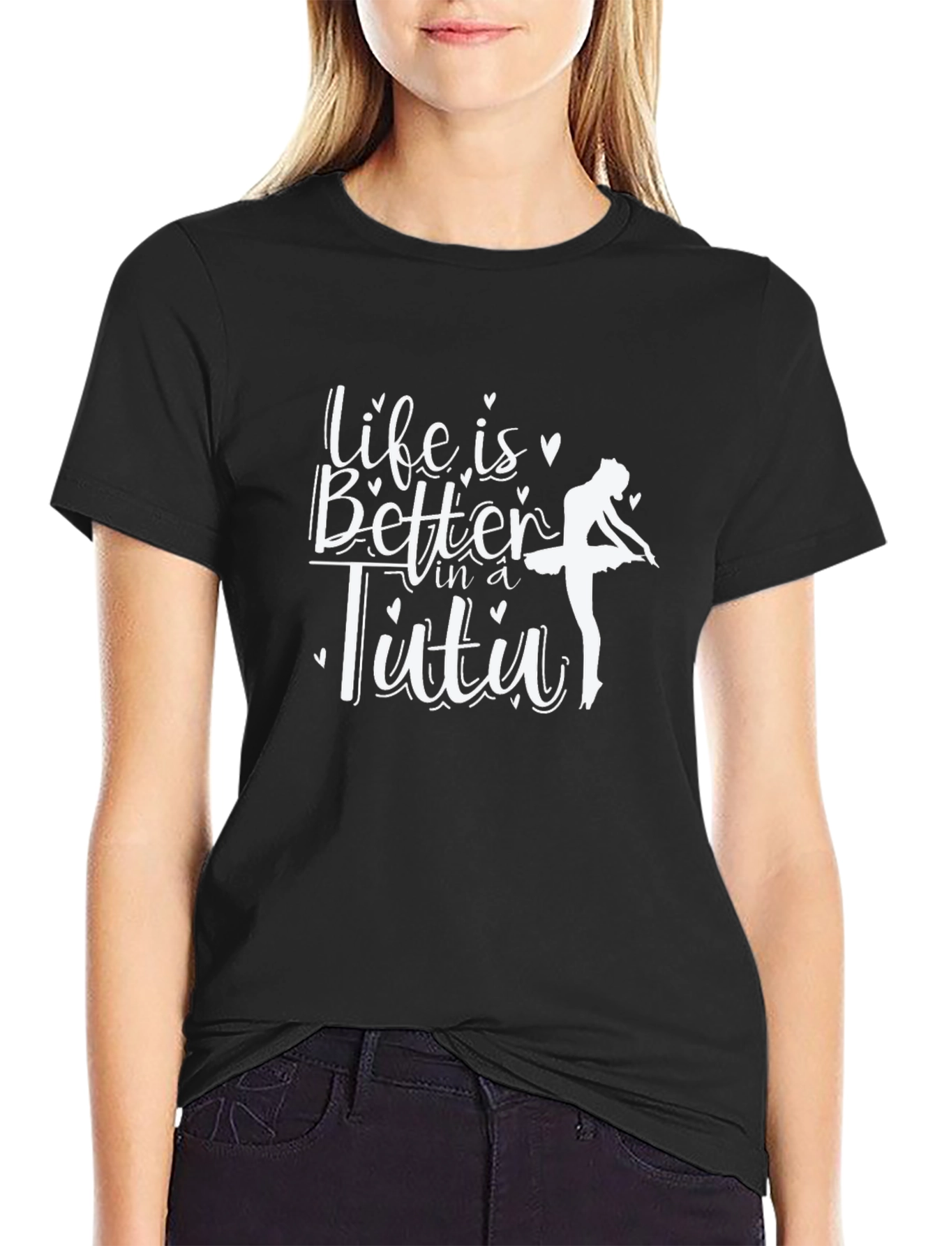Life is Better in a Tutu Black Tee