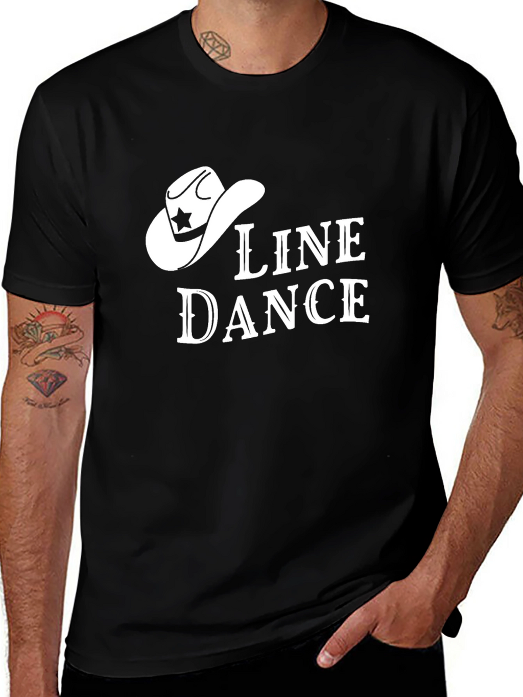 Line Dance Cowboy Hat Graphic Tee