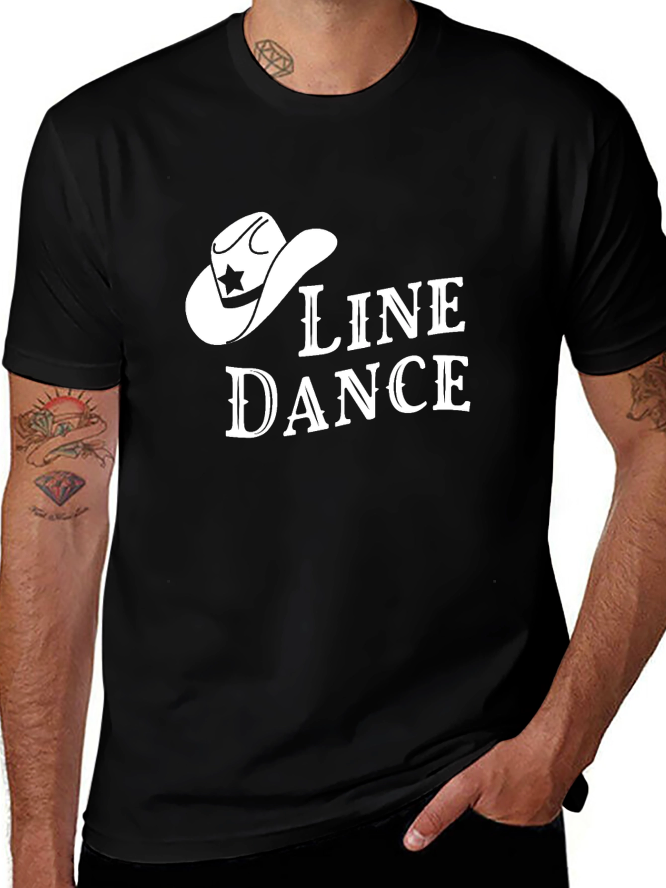 Line Dance Cowboy Hat Graphic Tee