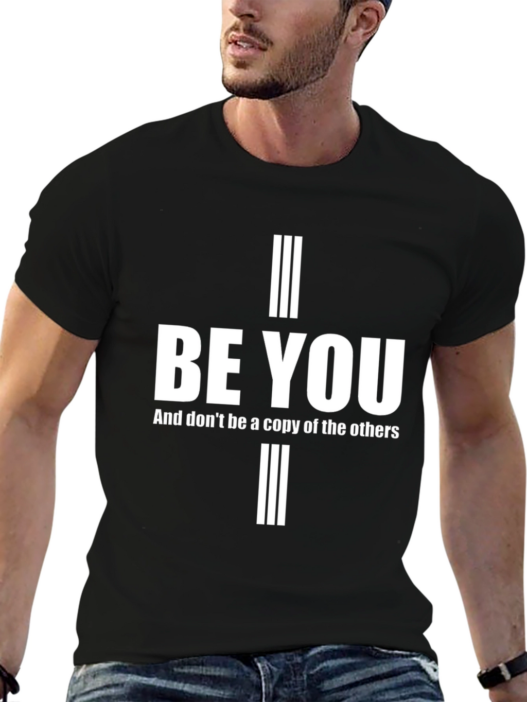 Inspirational Be You Black Graphic Tee