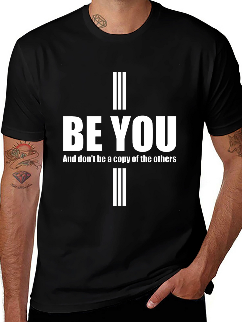 Inspirational Be You Black Graphic Tee
