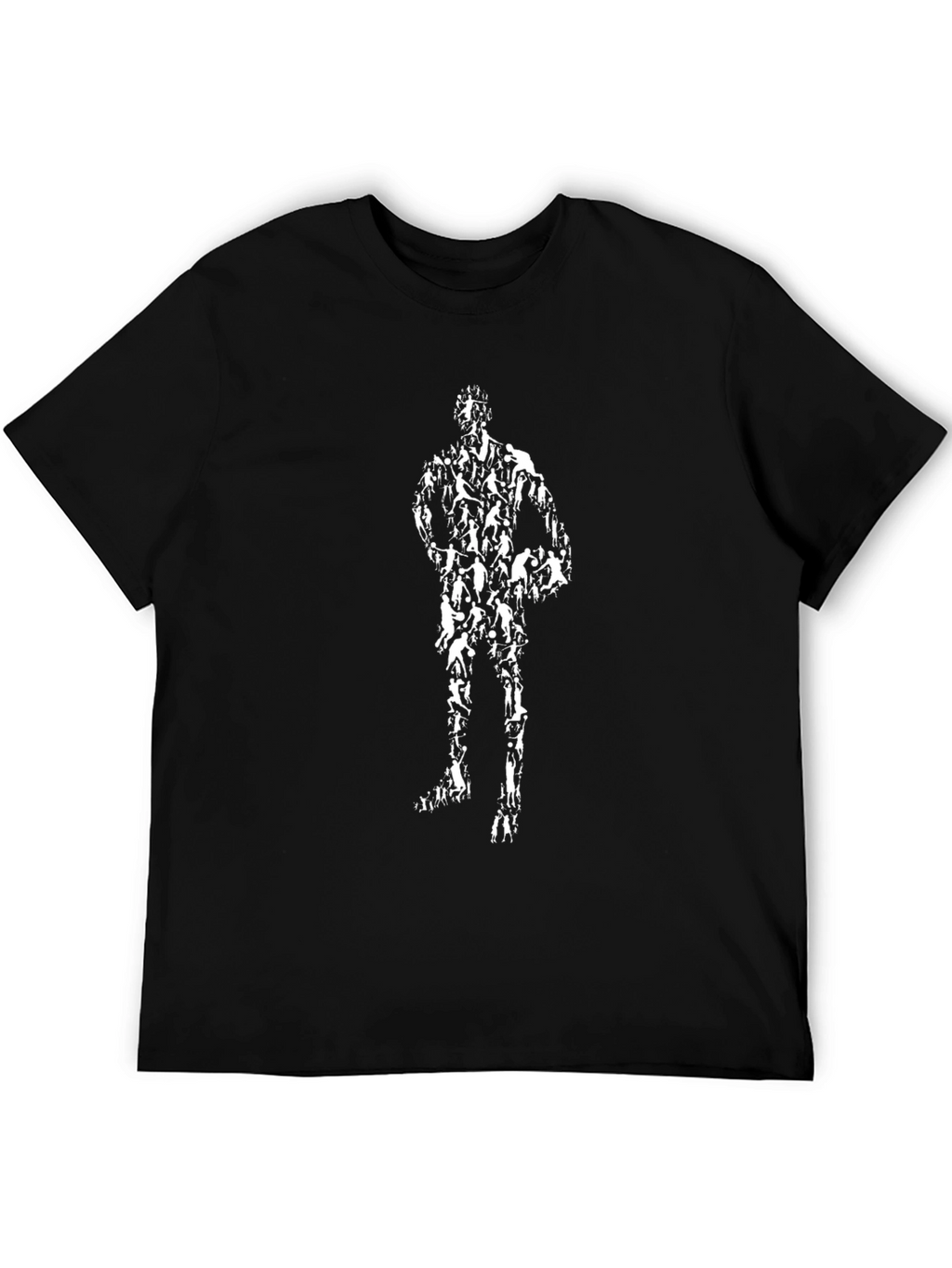 Mens Black Basketball Silhouette Graphic Tee