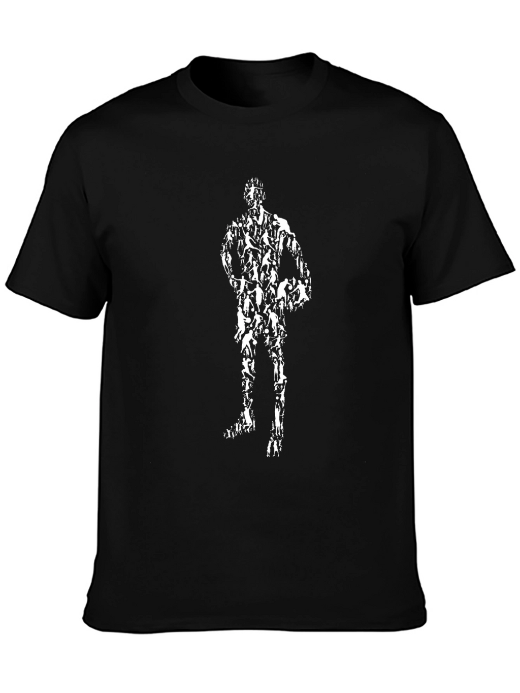 Mens Black Basketball Silhouette Graphic Tee