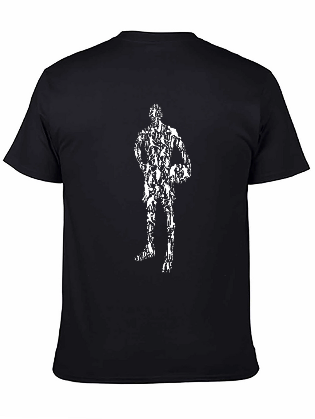 Mens Black Basketball Silhouette Graphic Tee
