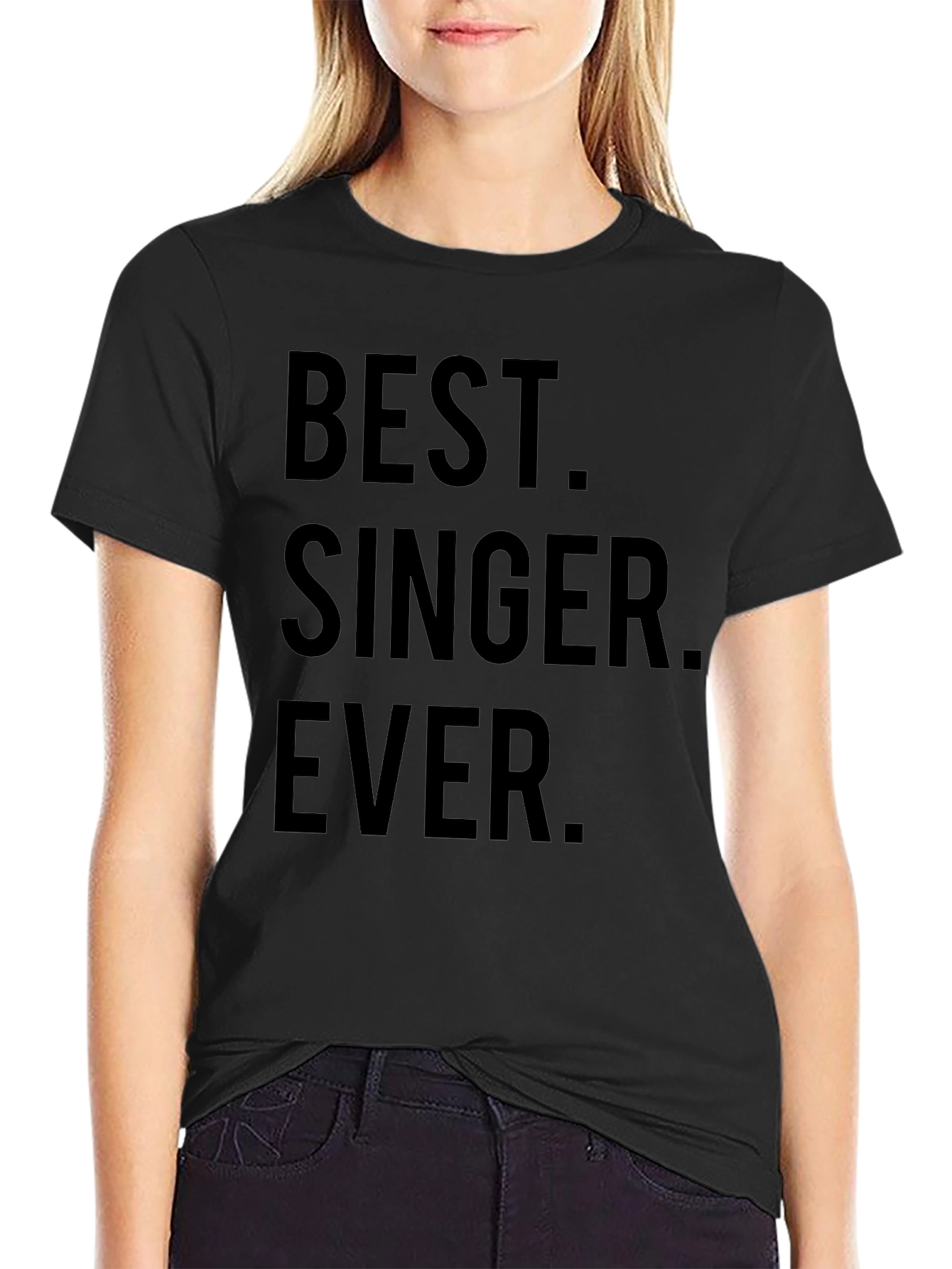 Best Singer Ever T-Shirt - Black Graphic Tee