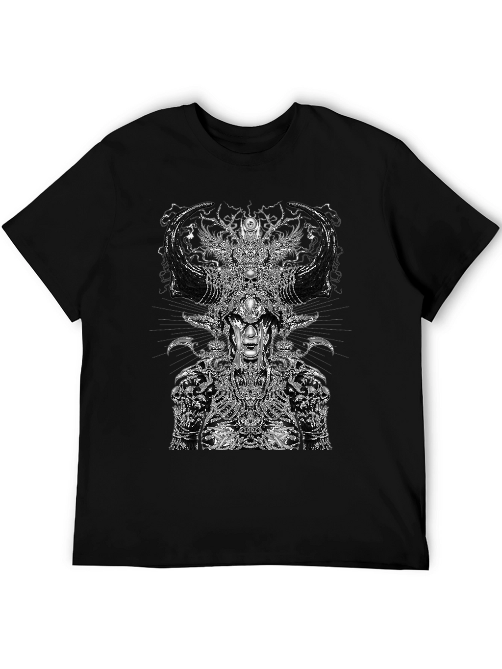 Dark Mystic Graphic Print Black T-Shirt